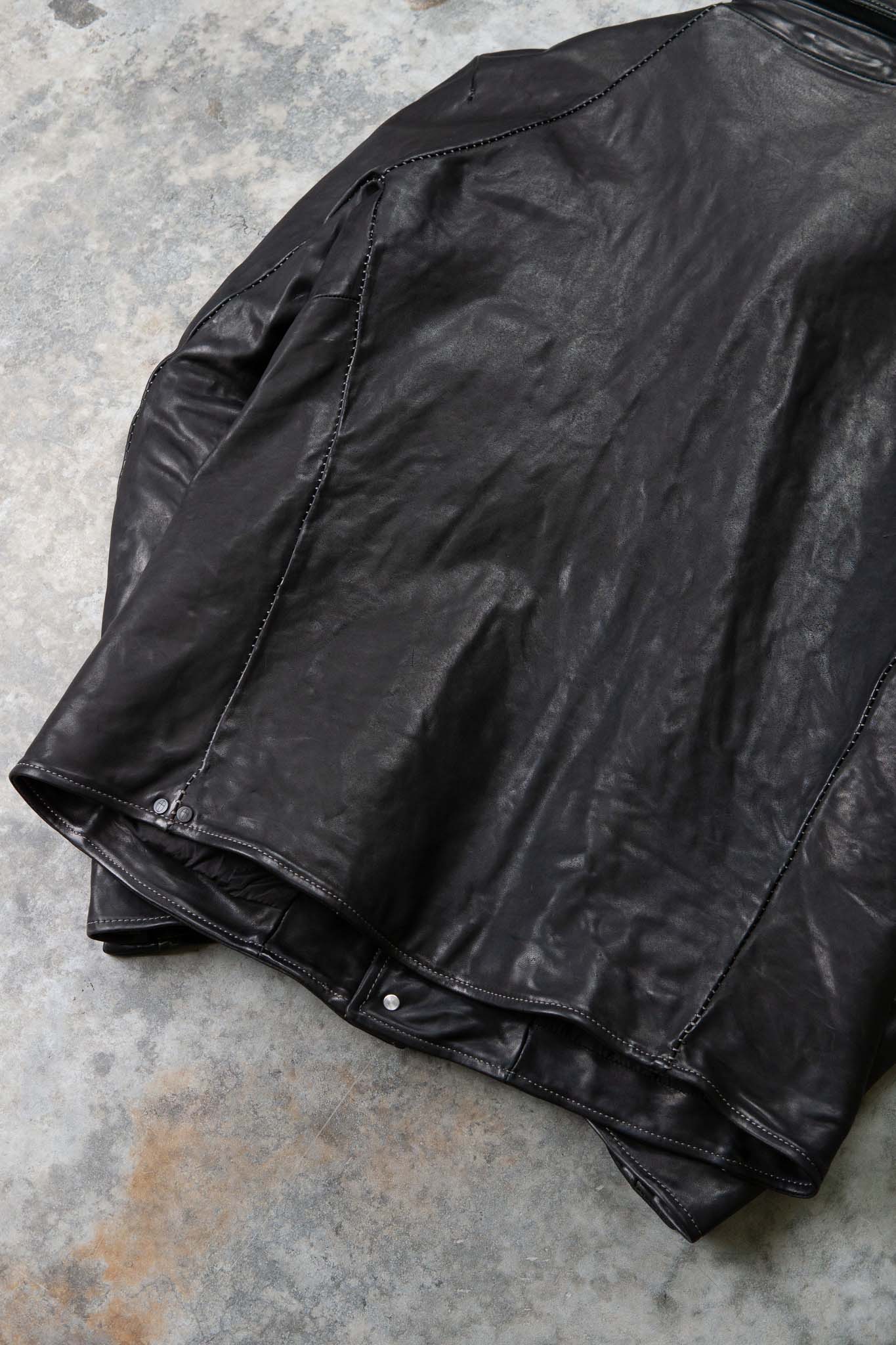 HORSE LEATHER SHIRT COLLAR  BLOUSON   MB-6 LINED