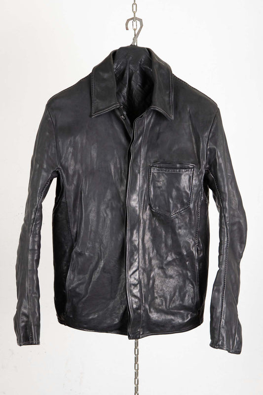 HORSE LEATHER SHIRT COLLAR  BLOUSON   MB-6 LINED