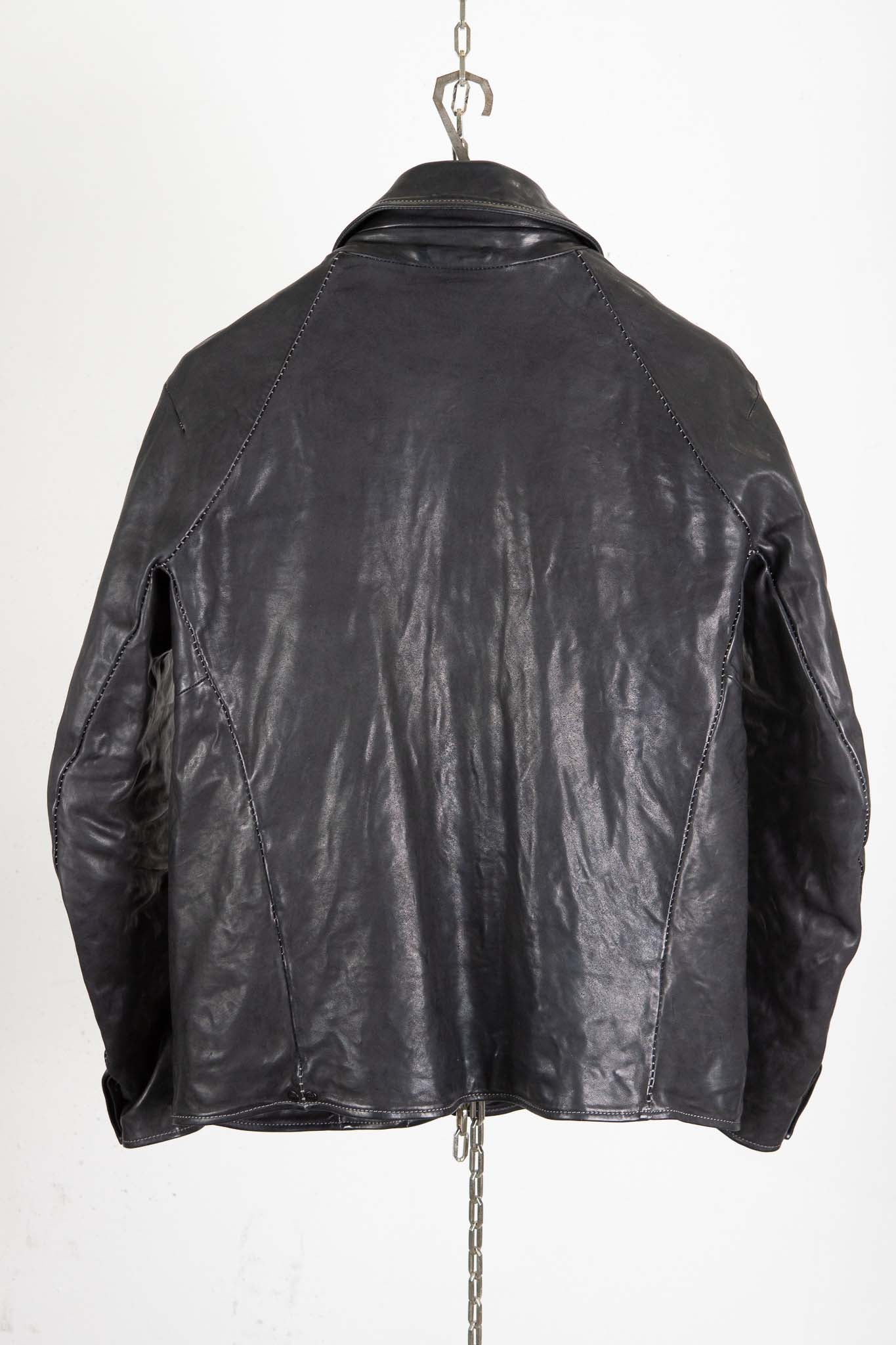 HORSE LEATHER SHIRT COLLAR  BLOUSON   MB-6 LINED