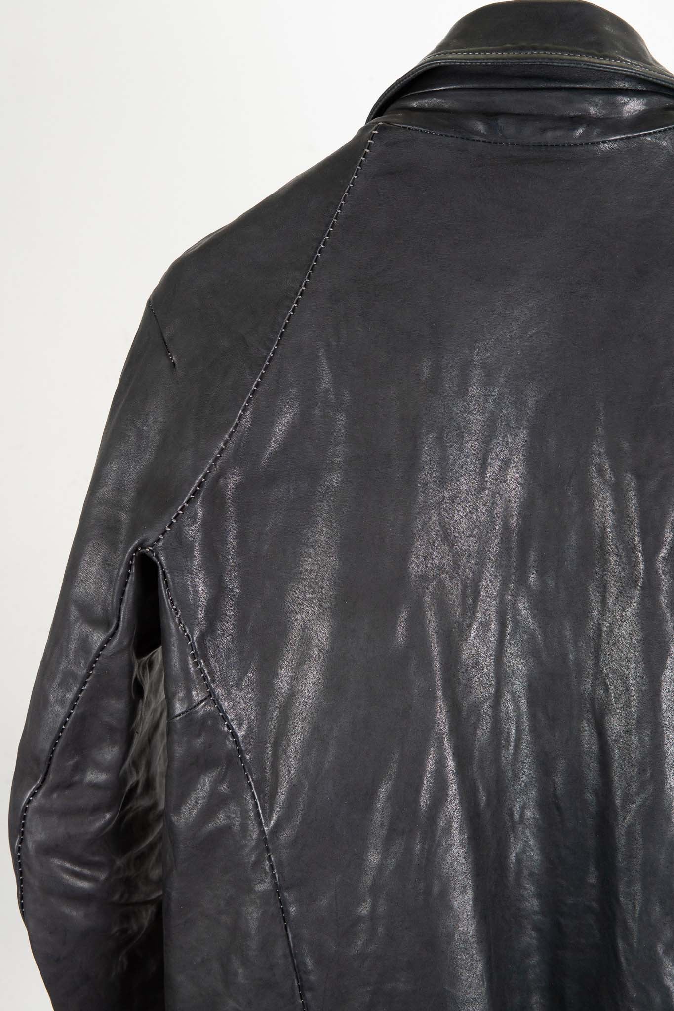 HORSE LEATHER SHIRT COLLAR  BLOUSON   MB-6 LINED
