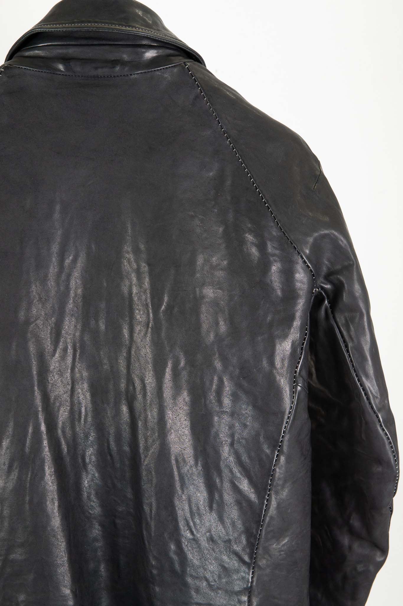 HORSE LEATHER SHIRT COLLAR  BLOUSON   MB-6 LINED