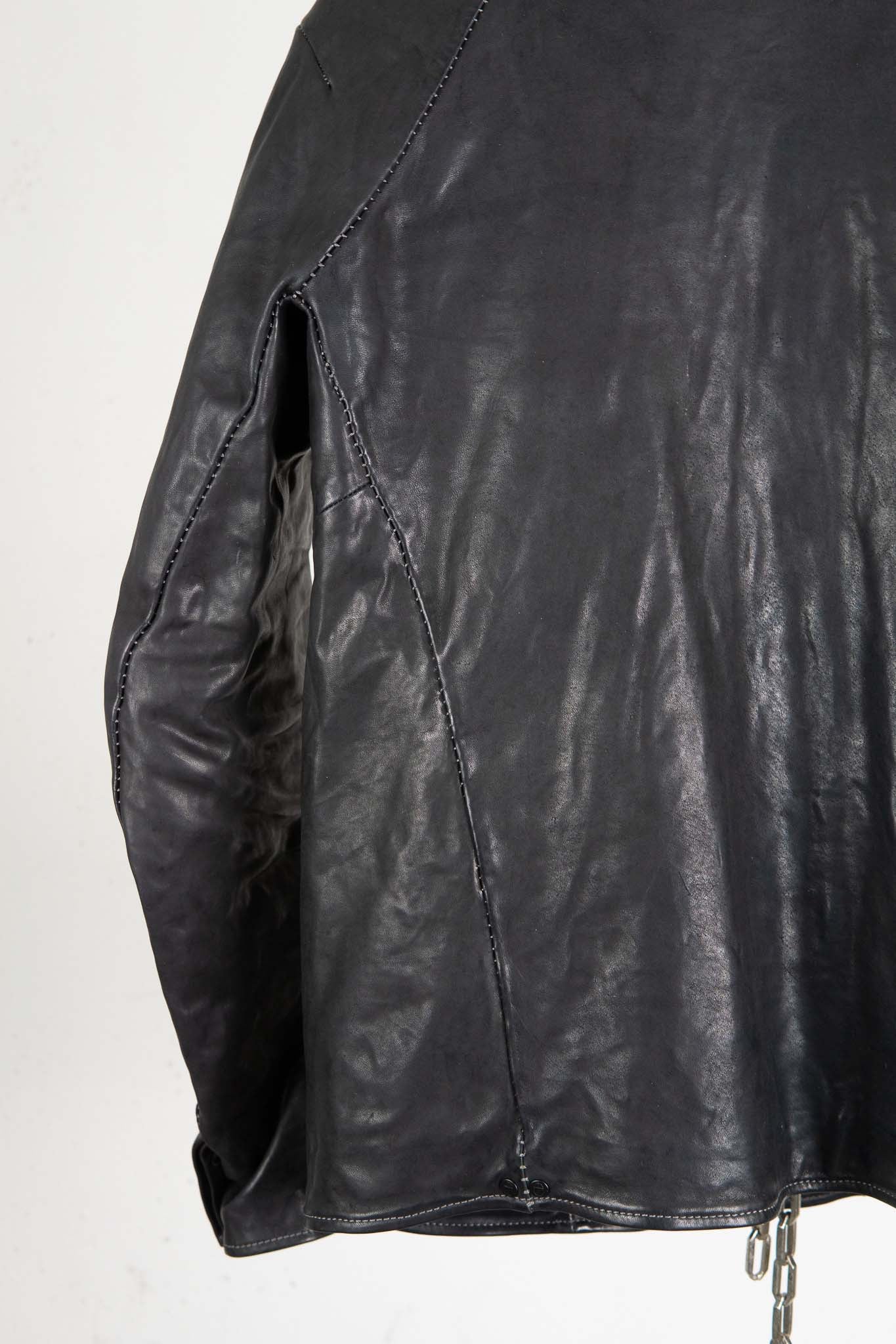HORSE LEATHER SHIRT COLLAR  BLOUSON   MB-6 LINED