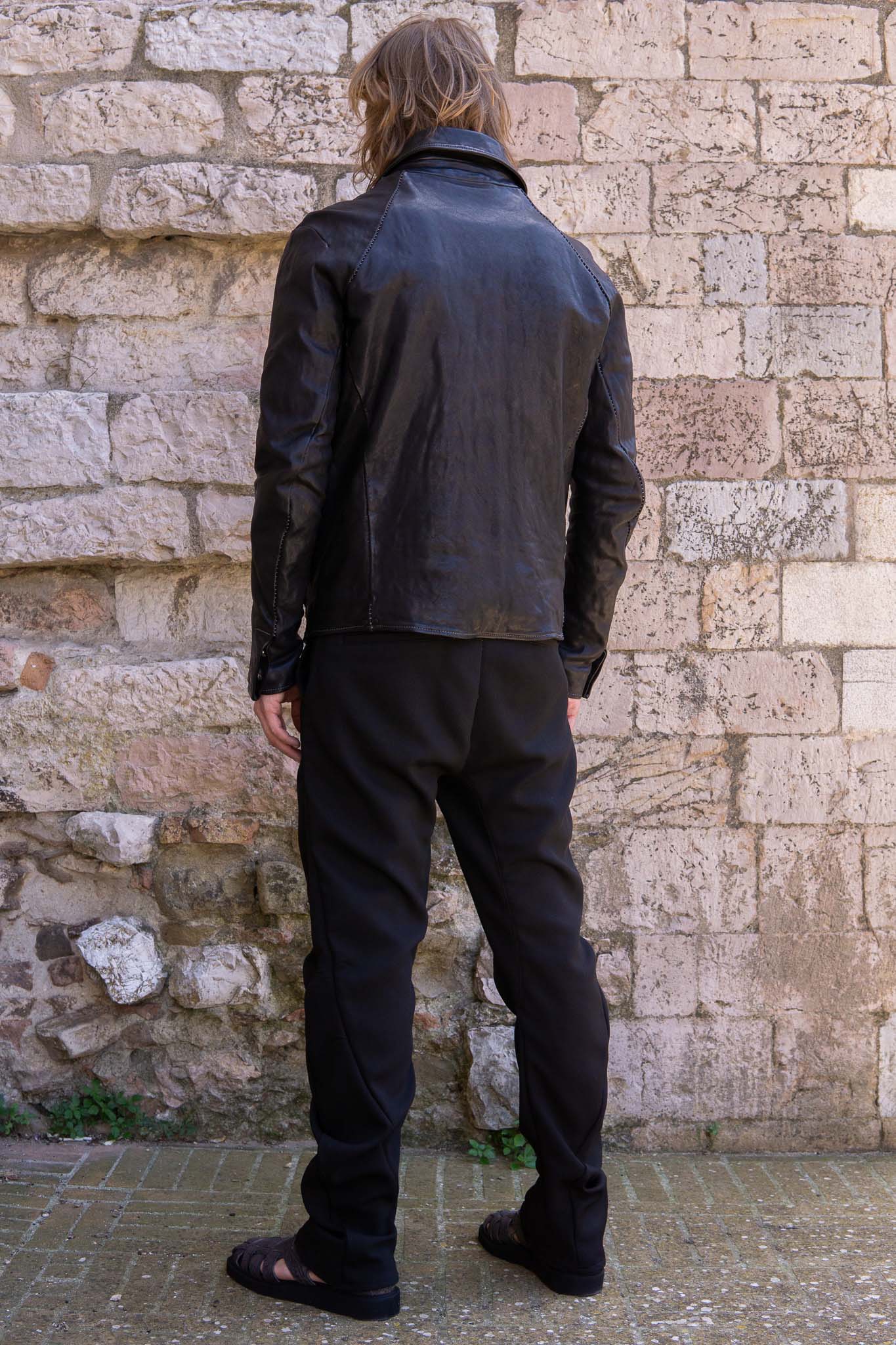 HORSE LEATHER SHIRT COLLAR  BLOUSON   MB-6 LINED