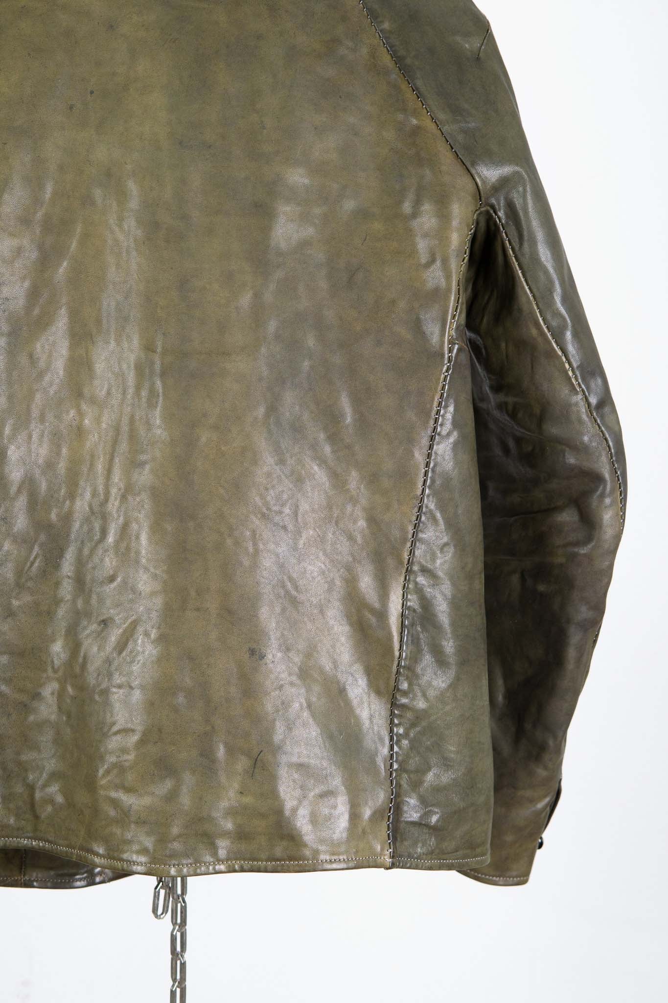 HORSE LEATHER SHIRT COLLAR  BLOUSON   MB-6 LINED