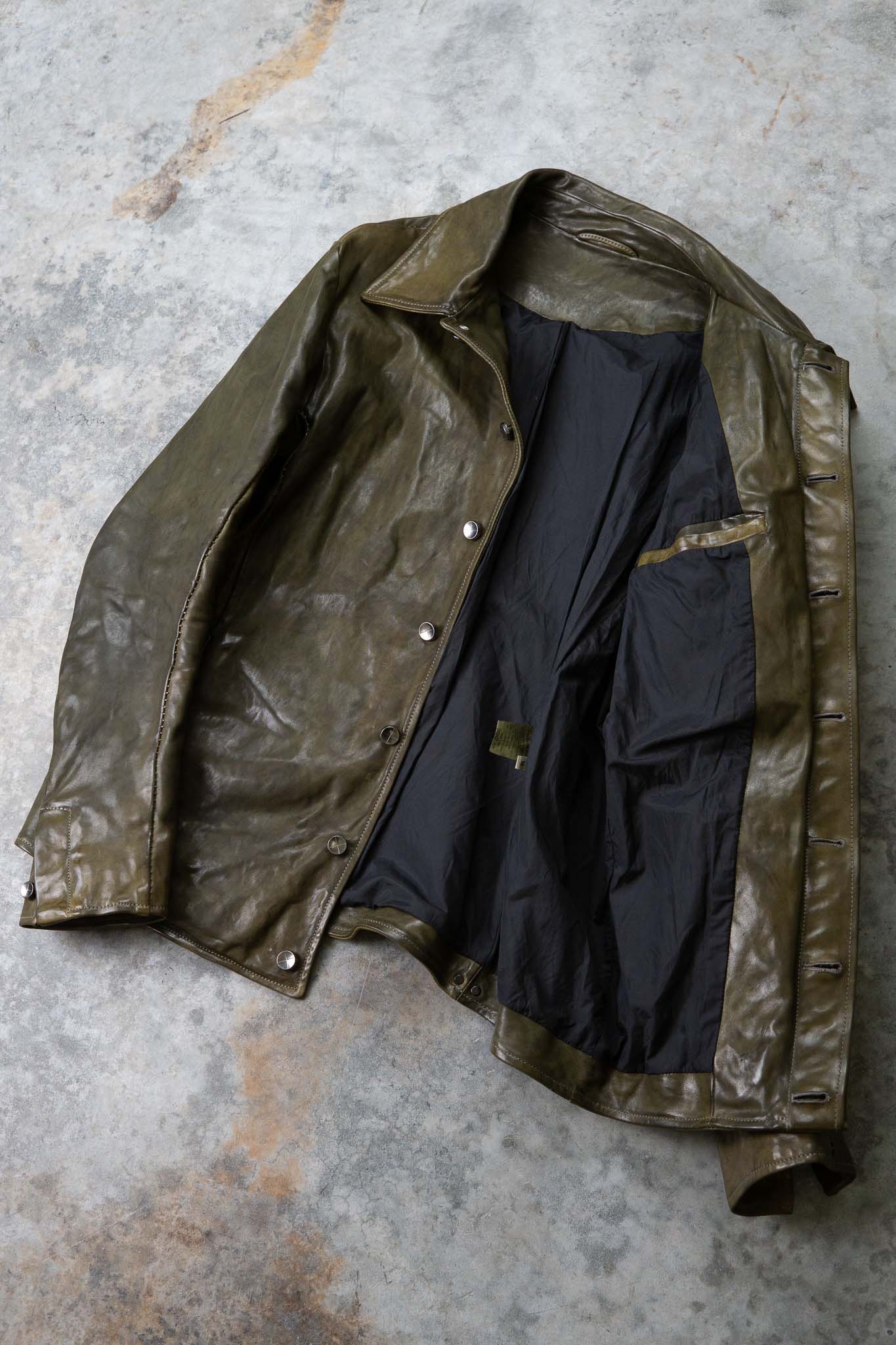 HORSE LEATHER SHIRT COLLAR  BLOUSON   MB-6 LINED