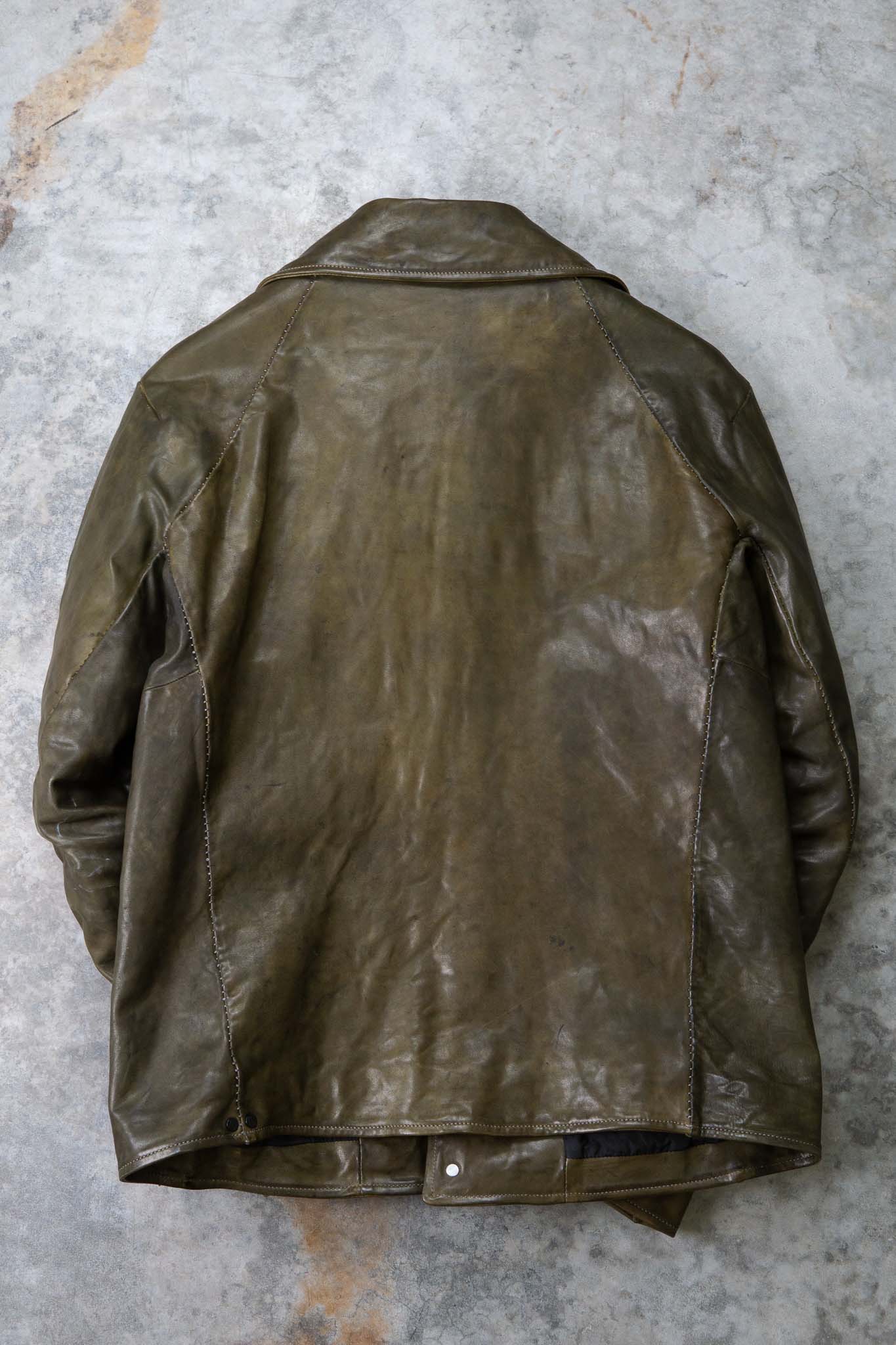 HORSE LEATHER SHIRT COLLAR  BLOUSON   MB-6 LINED