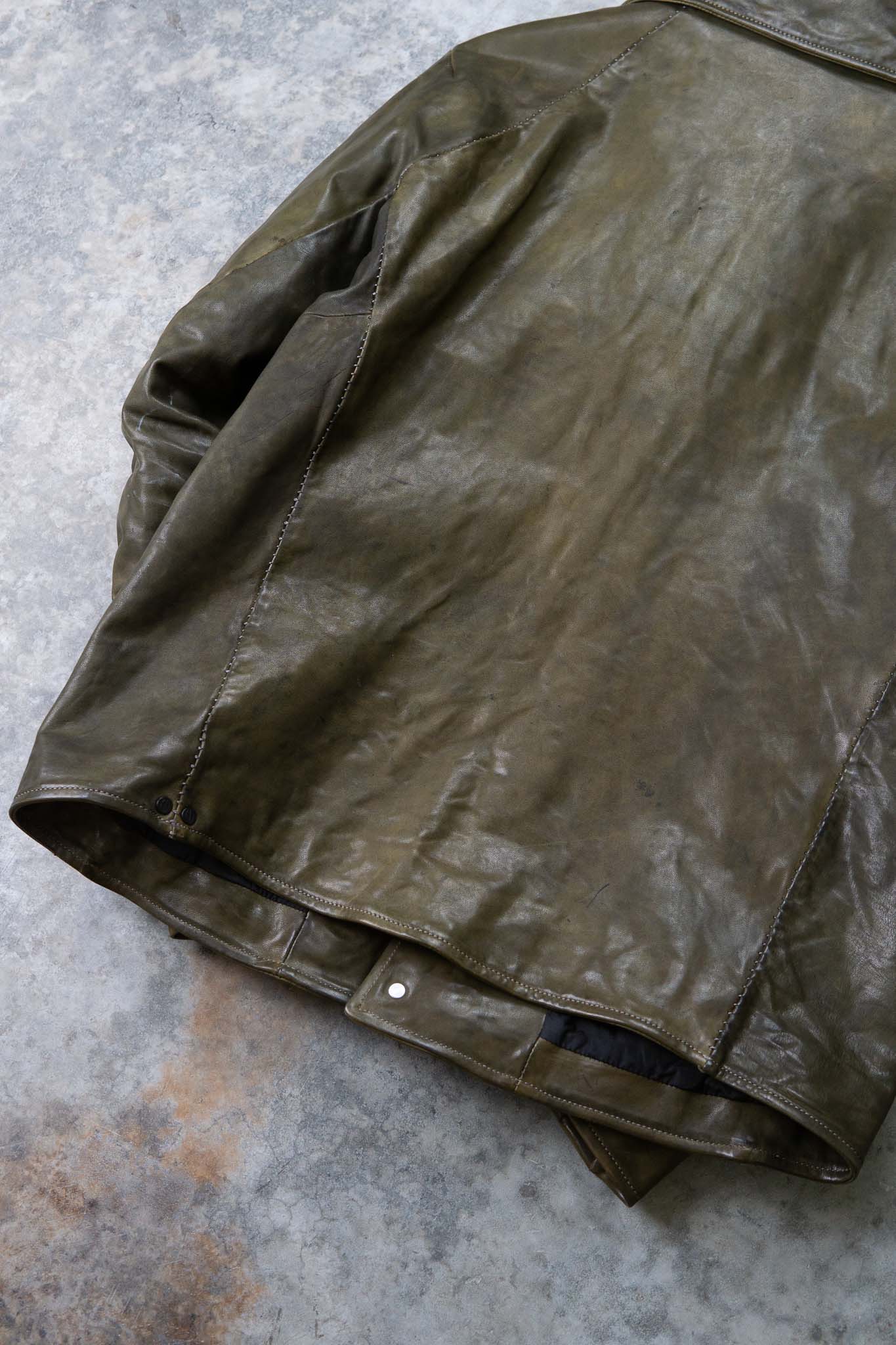 HORSE LEATHER SHIRT COLLAR  BLOUSON   MB-6 LINED