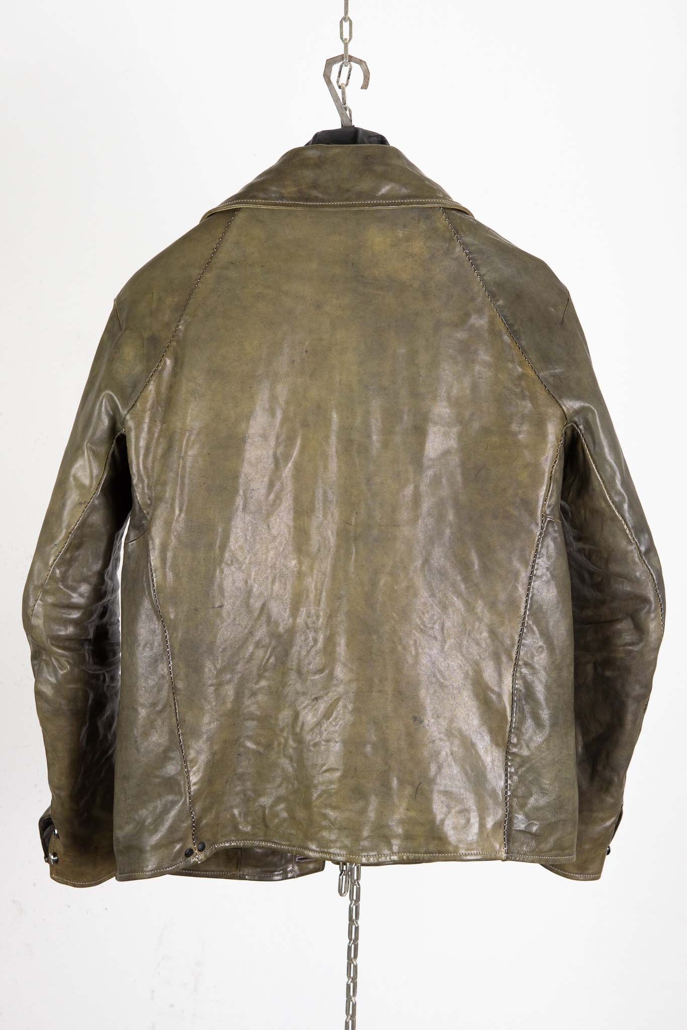HORSE LEATHER SHIRT COLLAR  BLOUSON   MB-6 LINED