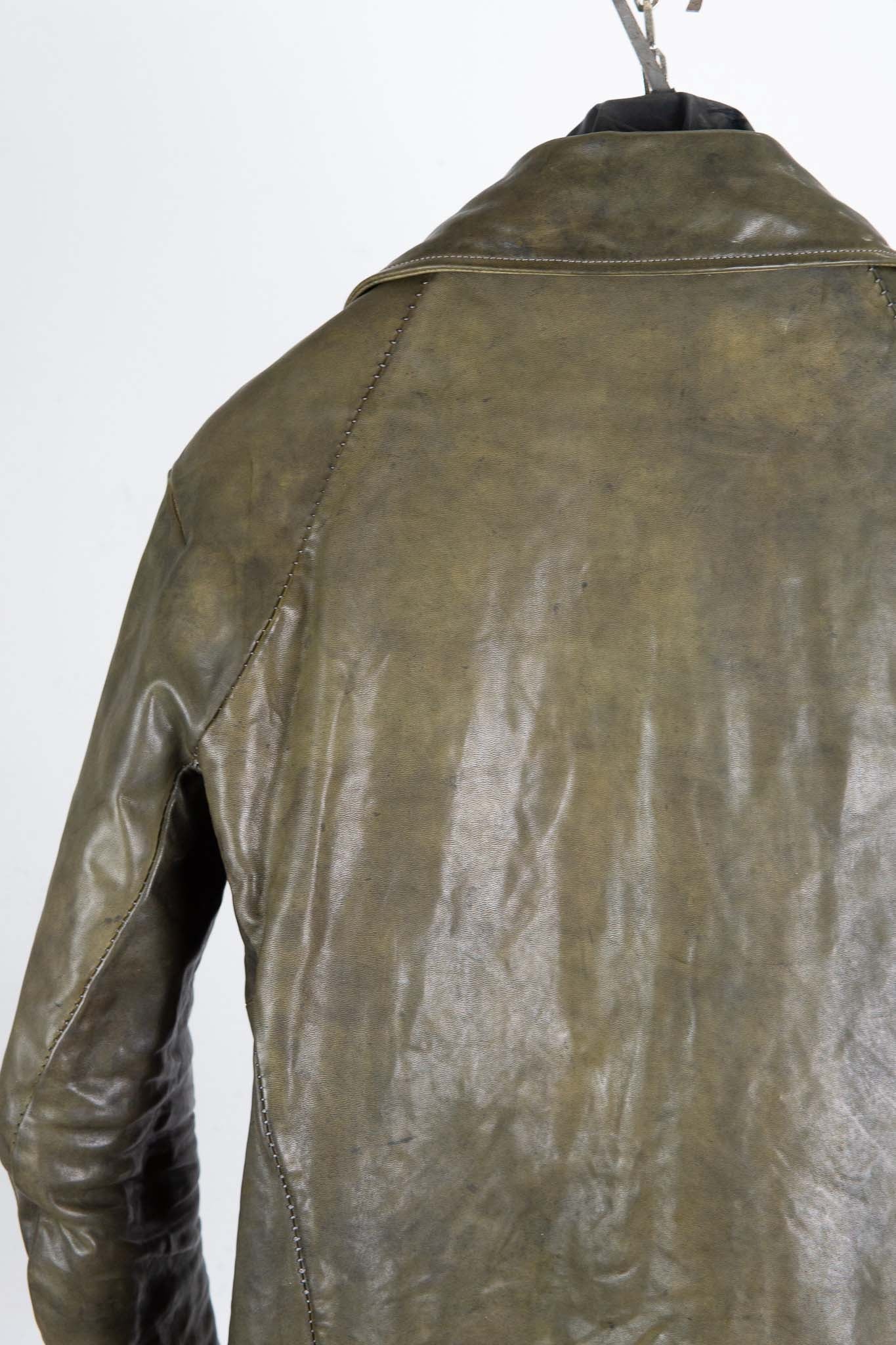 HORSE LEATHER SHIRT COLLAR  BLOUSON   MB-6 LINED