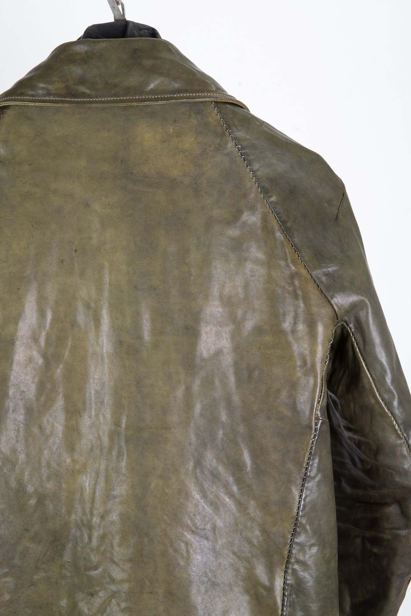 HORSE LEATHER SHIRT COLLAR  BLOUSON   MB-6 LINED