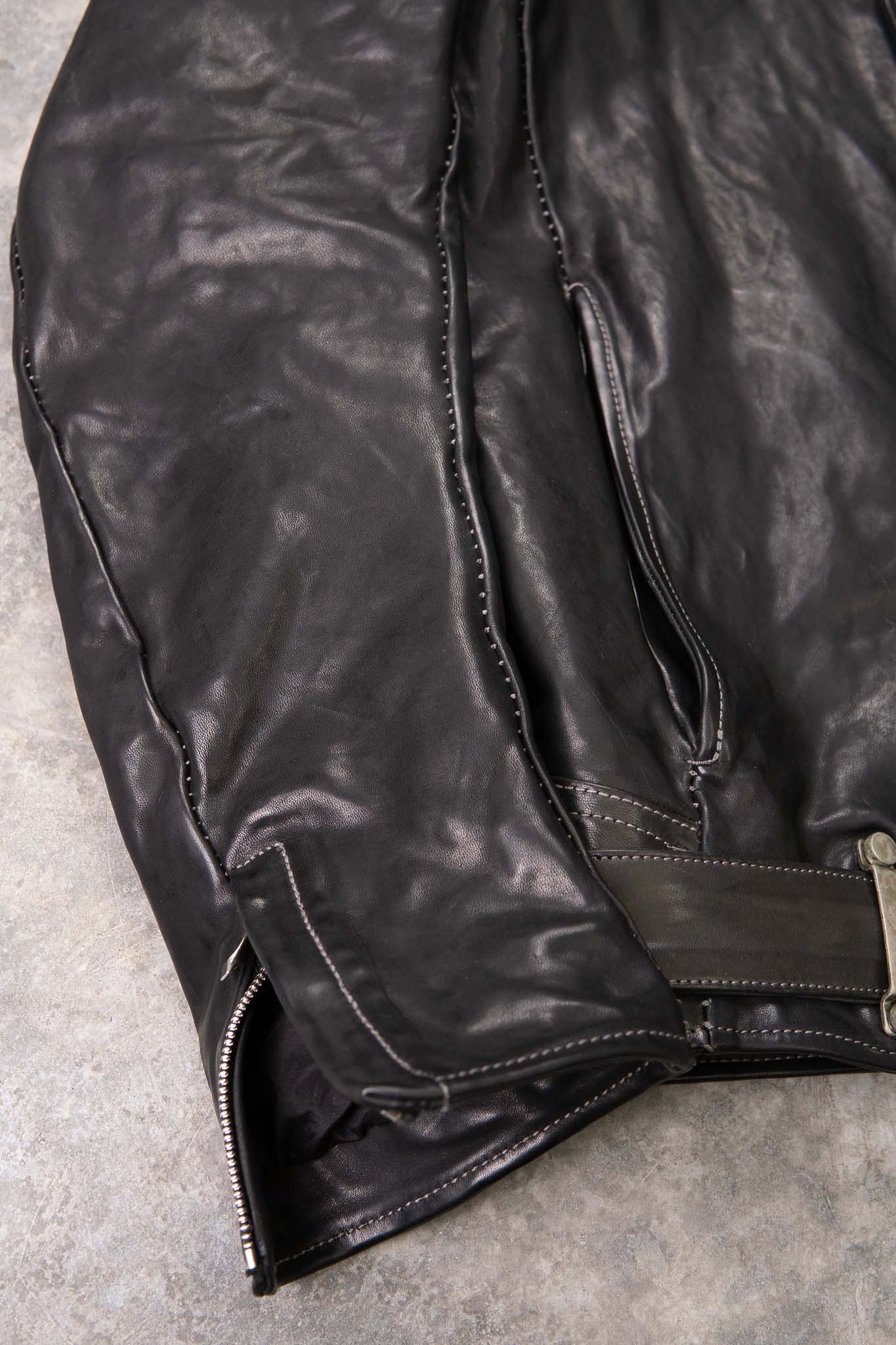 HORSE LEATHER SHIRT COLLAR MOTO   MB-7 LINED