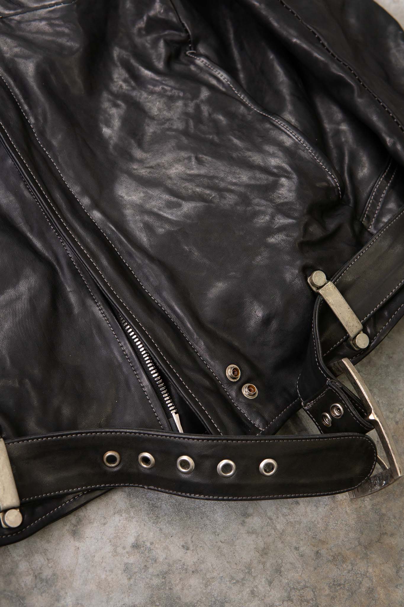 HORSE LEATHER SHIRT COLLAR MOTO   MB-7 LINED