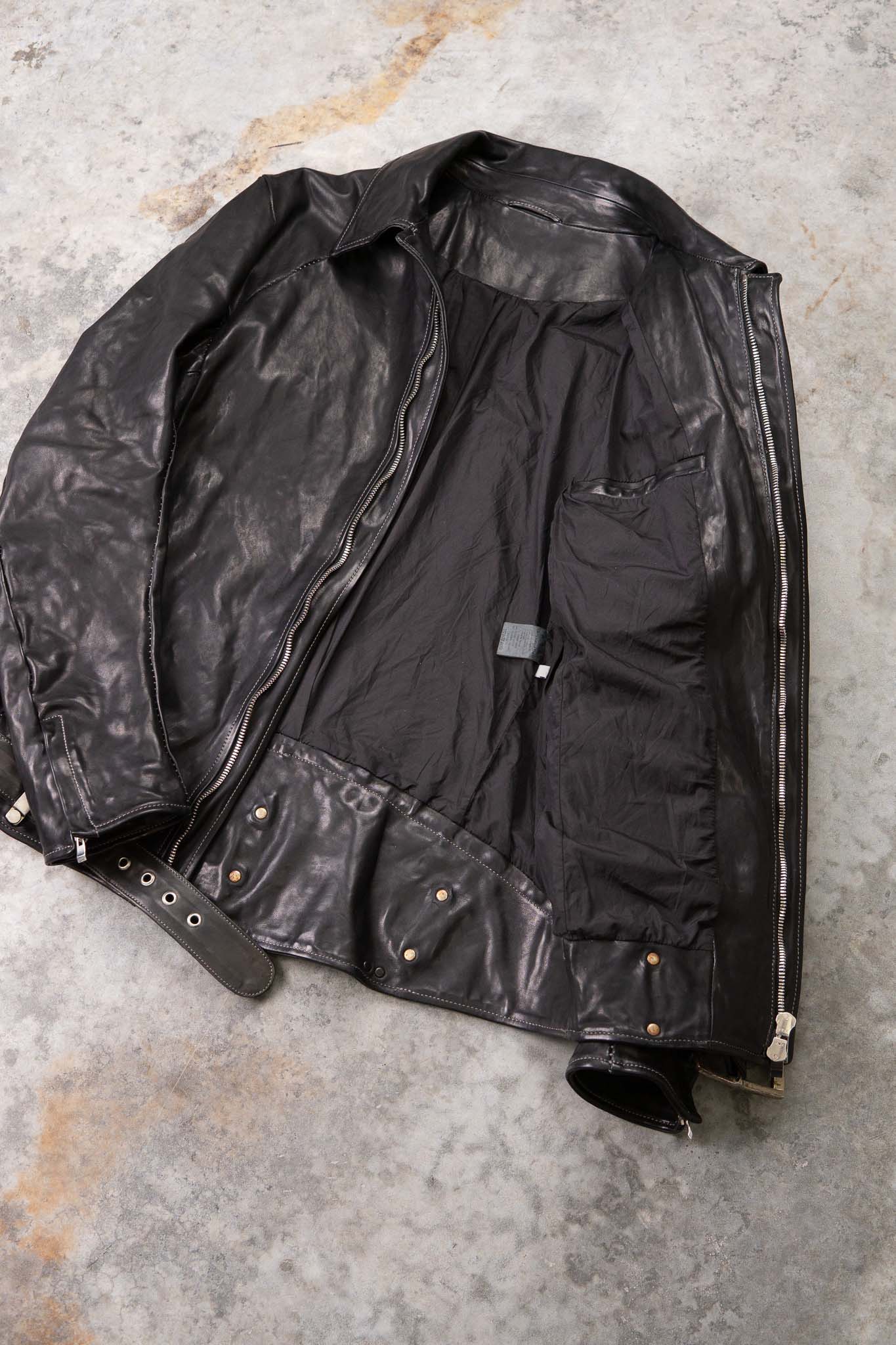 HORSE LEATHER SHIRT COLLAR MOTO   MB-7 LINED