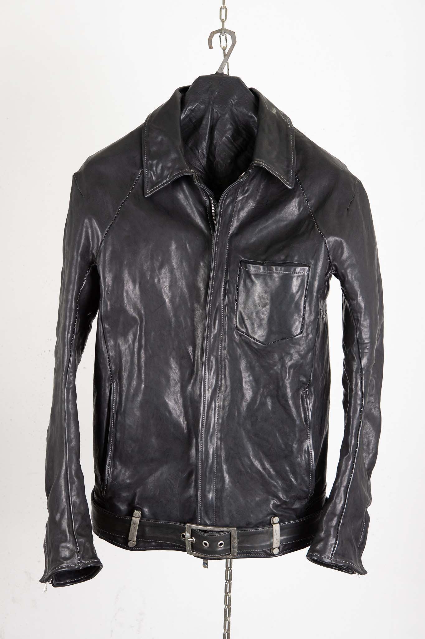 HORSE LEATHER SHIRT COLLAR MOTO   MB-7 LINED