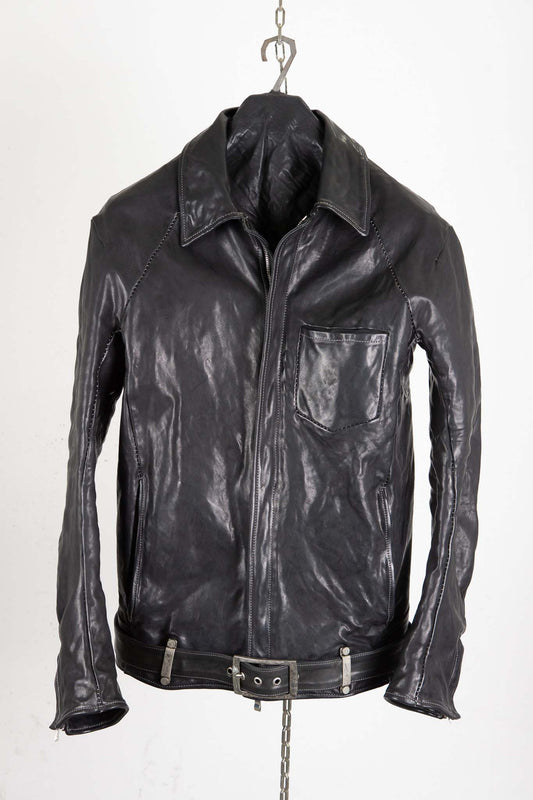 HORSE LEATHER SHIRT COLLAR MOTO   MB-7 LINED