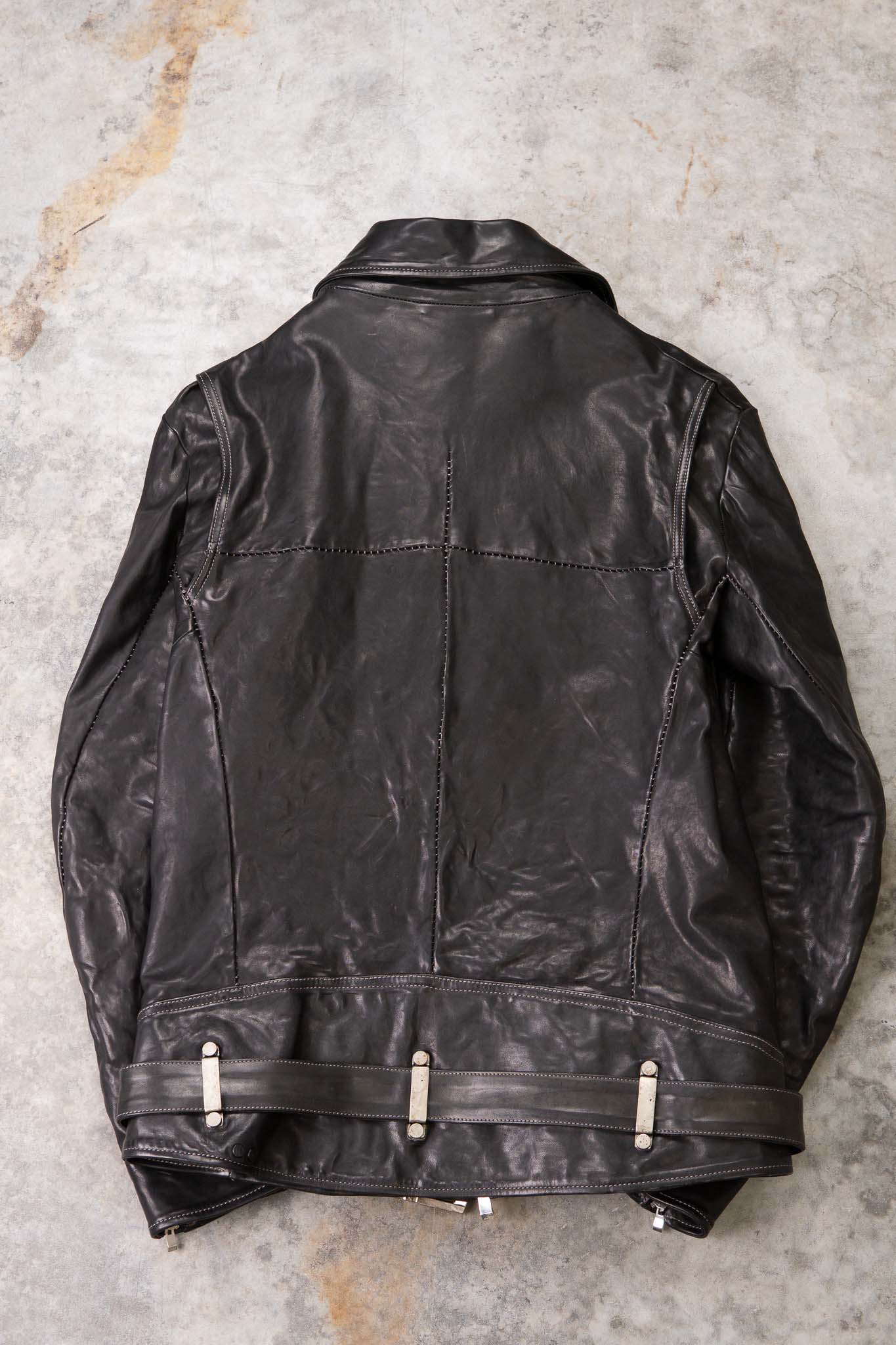 HORSE LEATHER SHIRT COLLAR MOTO   MB-7 LINED