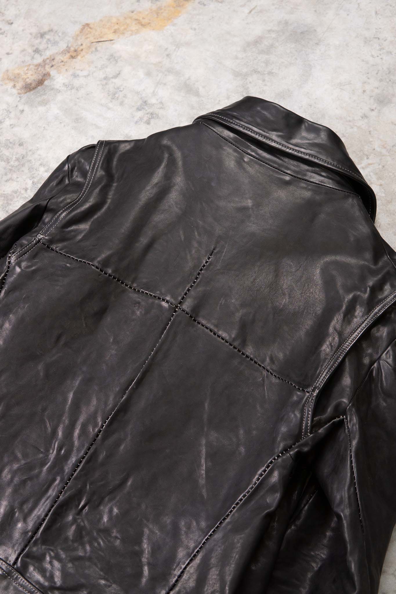 HORSE LEATHER SHIRT COLLAR MOTO   MB-7 LINED