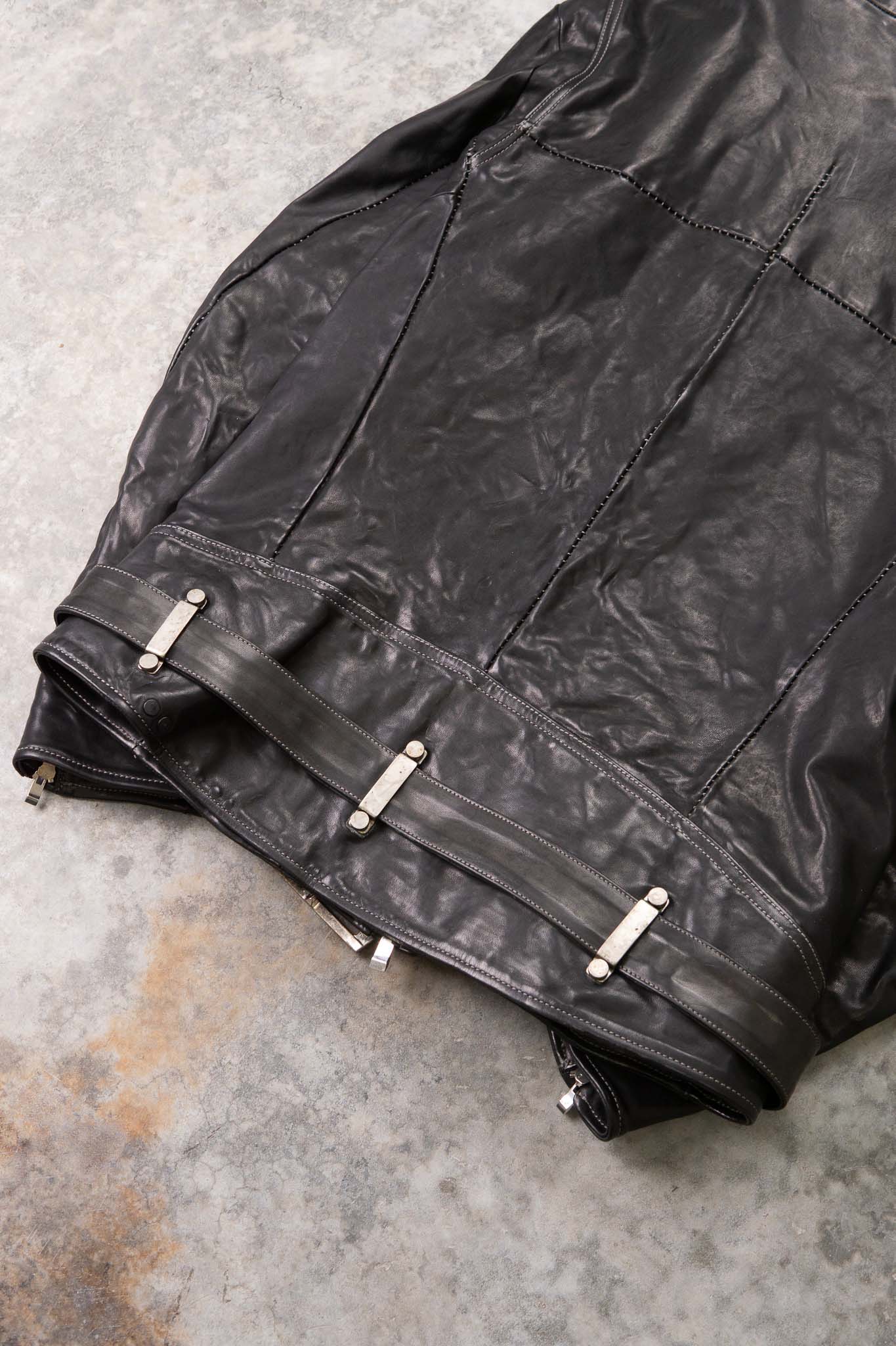 HORSE LEATHER SHIRT COLLAR MOTO   MB-7 LINED