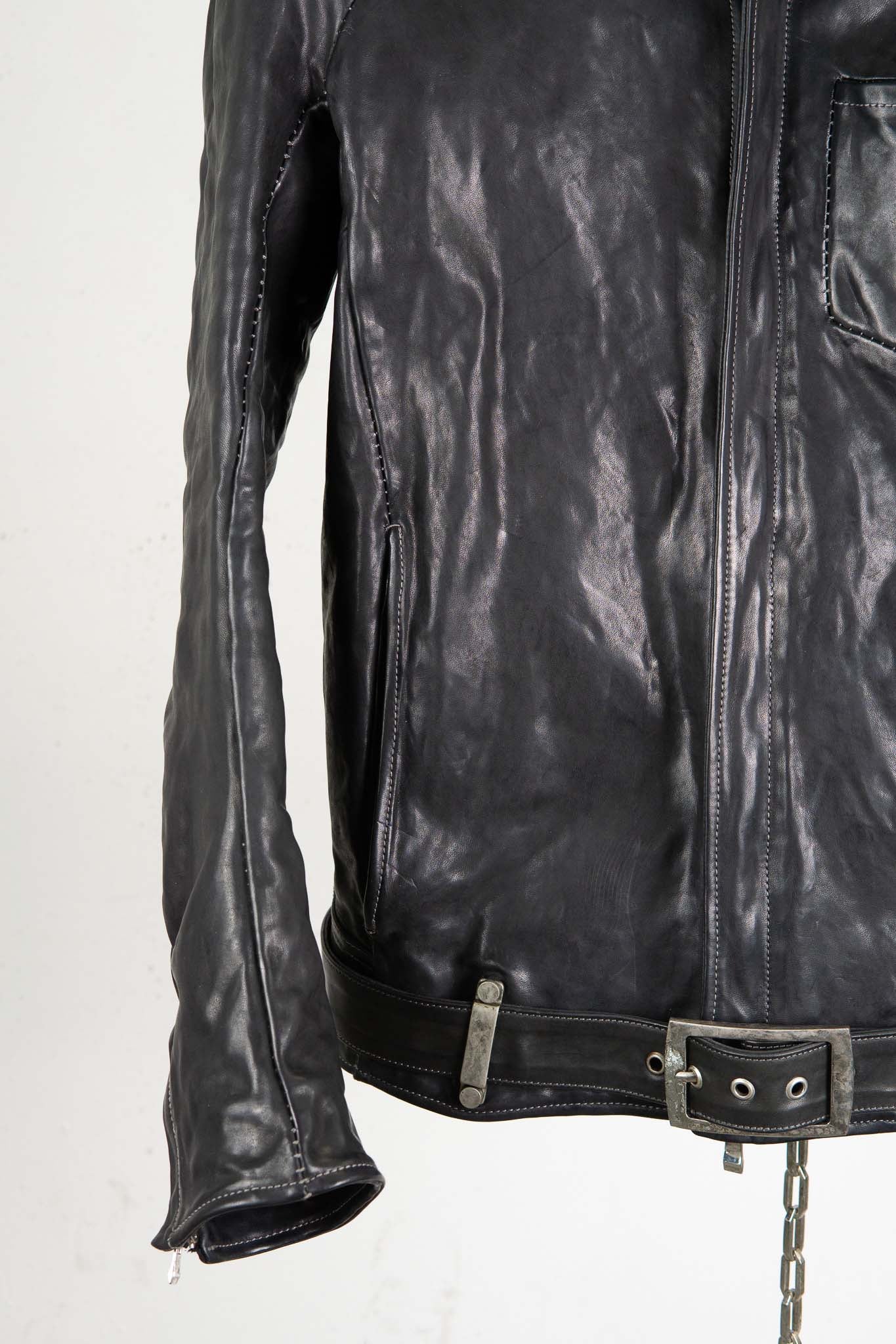 HORSE LEATHER SHIRT COLLAR MOTO   MB-7 LINED