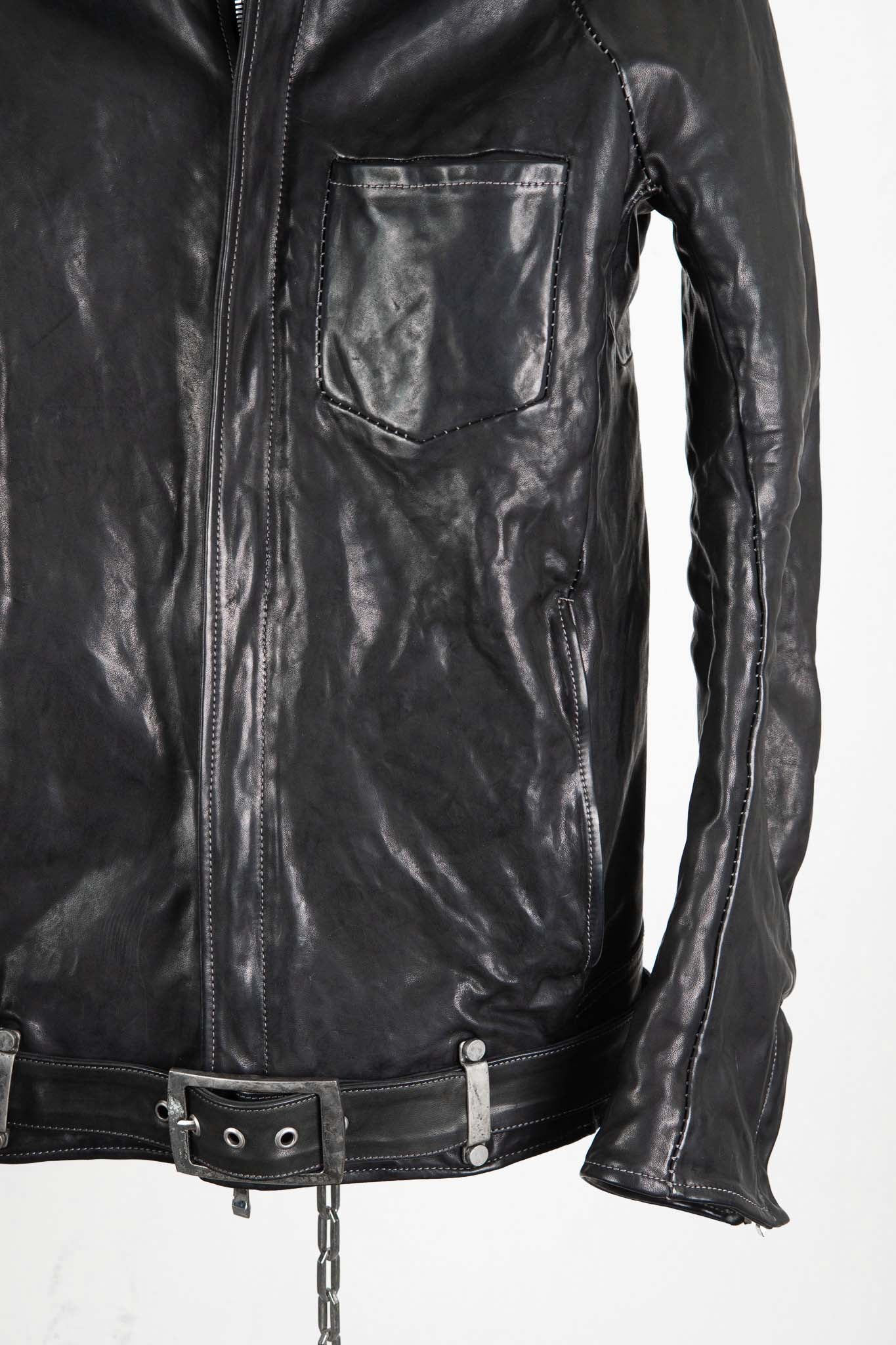 HORSE LEATHER SHIRT COLLAR MOTO   MB-7 LINED