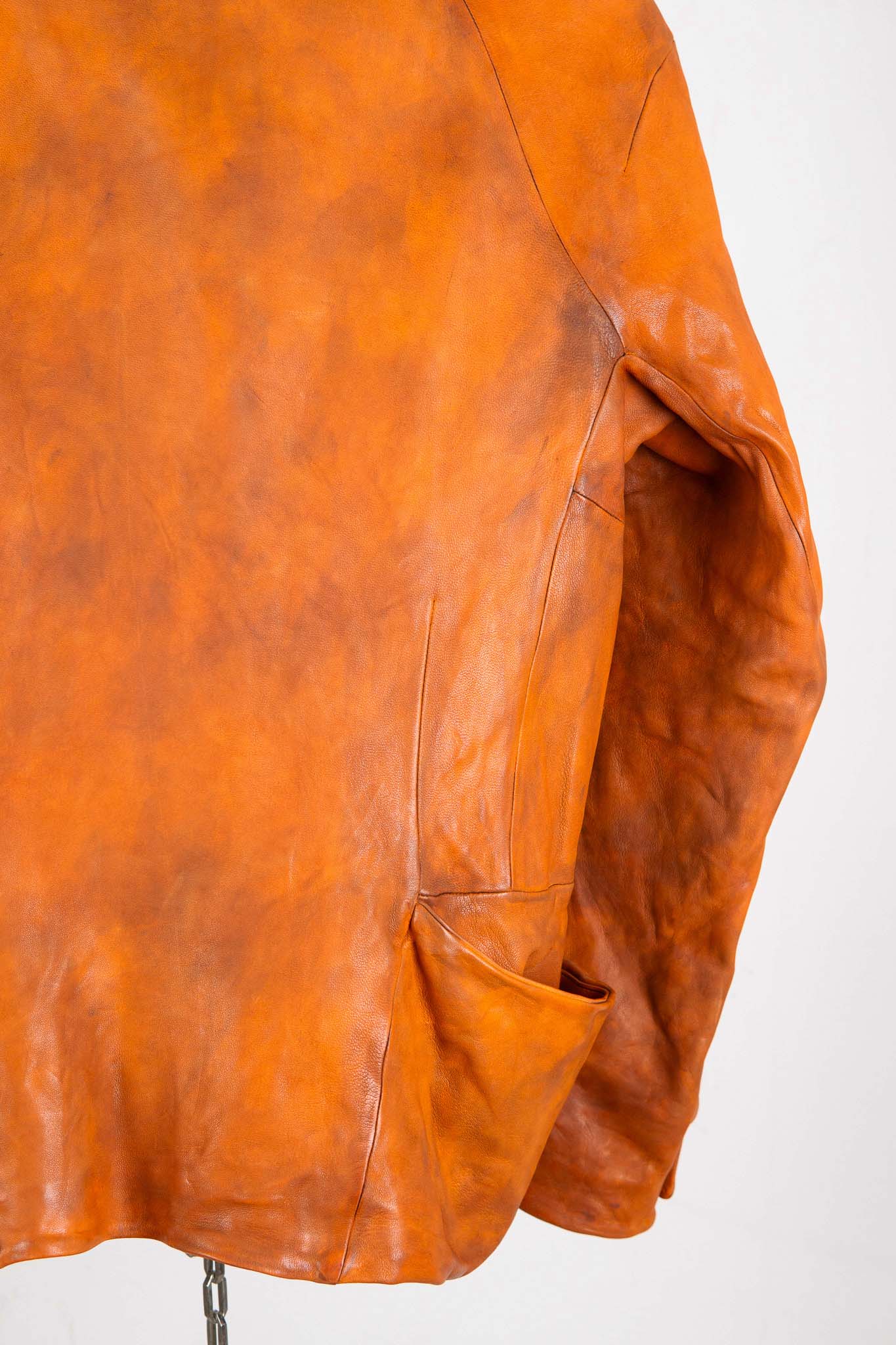 HEAVY WEIGHT SHEEP LEATHER SHIRT COLLAR JACKET JJ-5B LINED