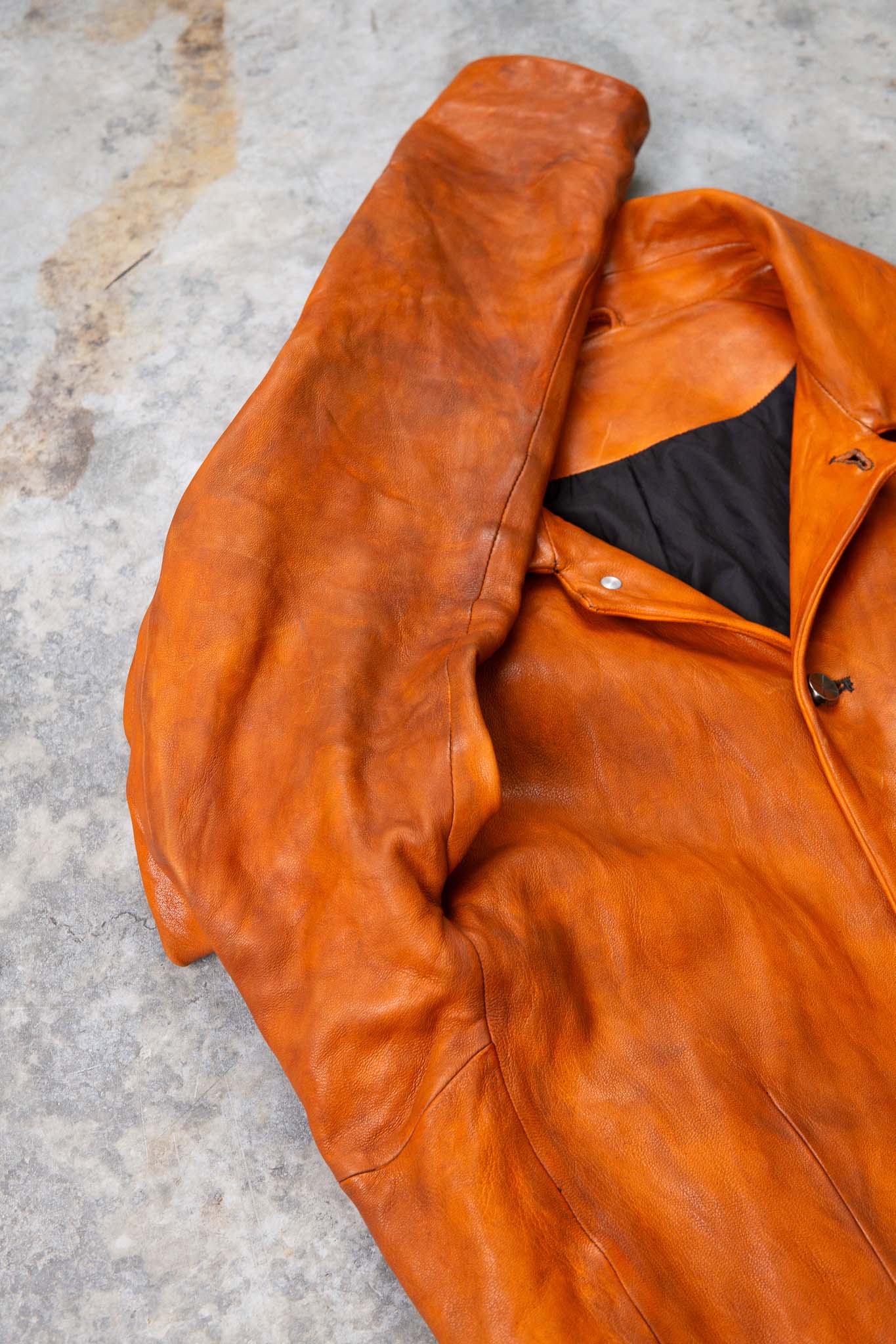 HEAVY WEIGHT SHEEP LEATHER SHIRT COLLAR JACKET JJ-5B LINED