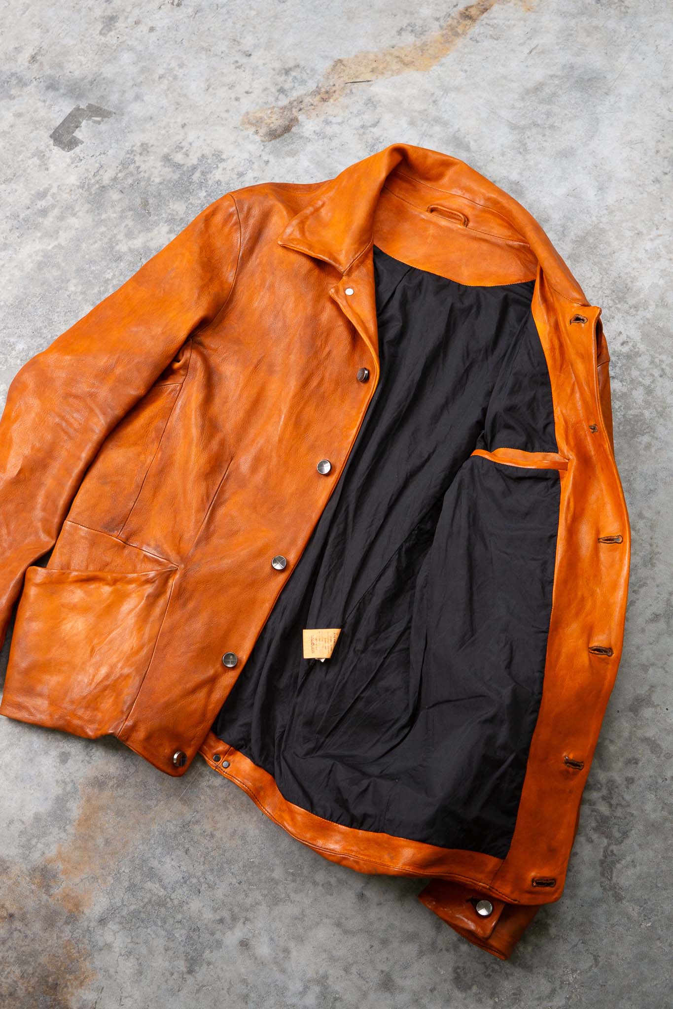 HEAVY WEIGHT SHEEP LEATHER SHIRT COLLAR JACKET JJ-5B LINED