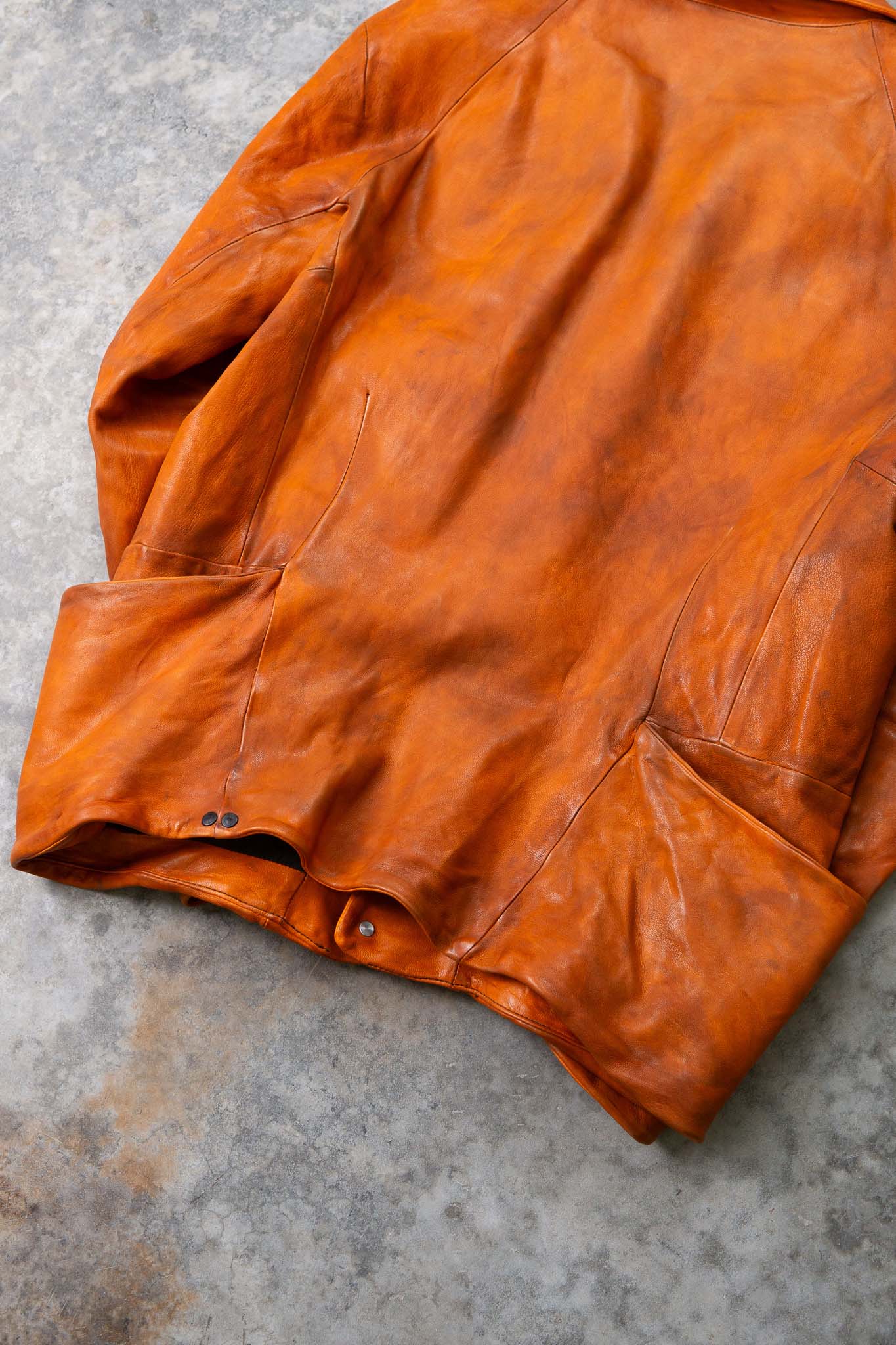 HEAVY WEIGHT SHEEP LEATHER SHIRT COLLAR JACKET JJ-5B LINED
