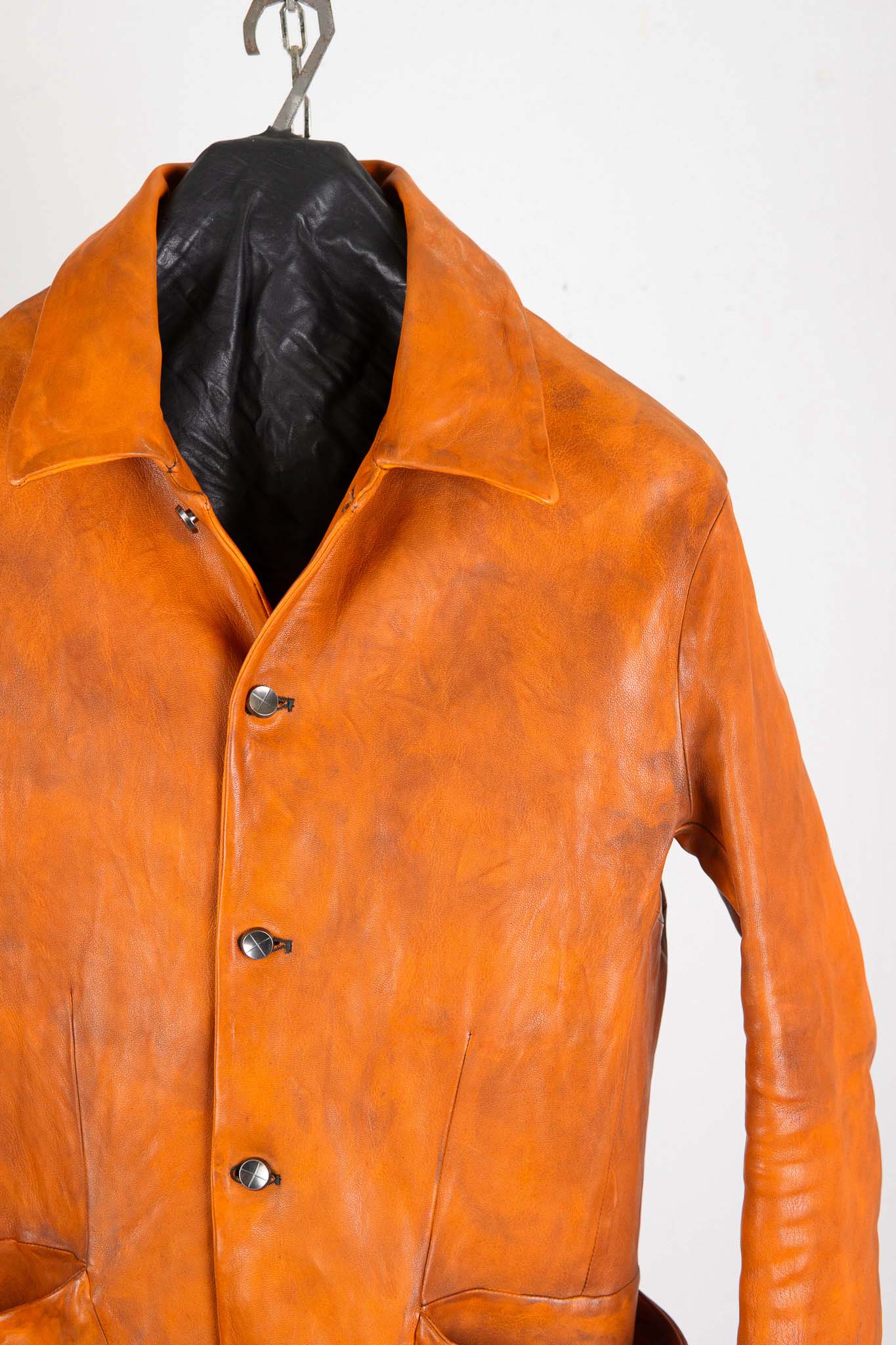 HEAVY WEIGHT SHEEP LEATHER SHIRT COLLAR JACKET JJ-5B LINED