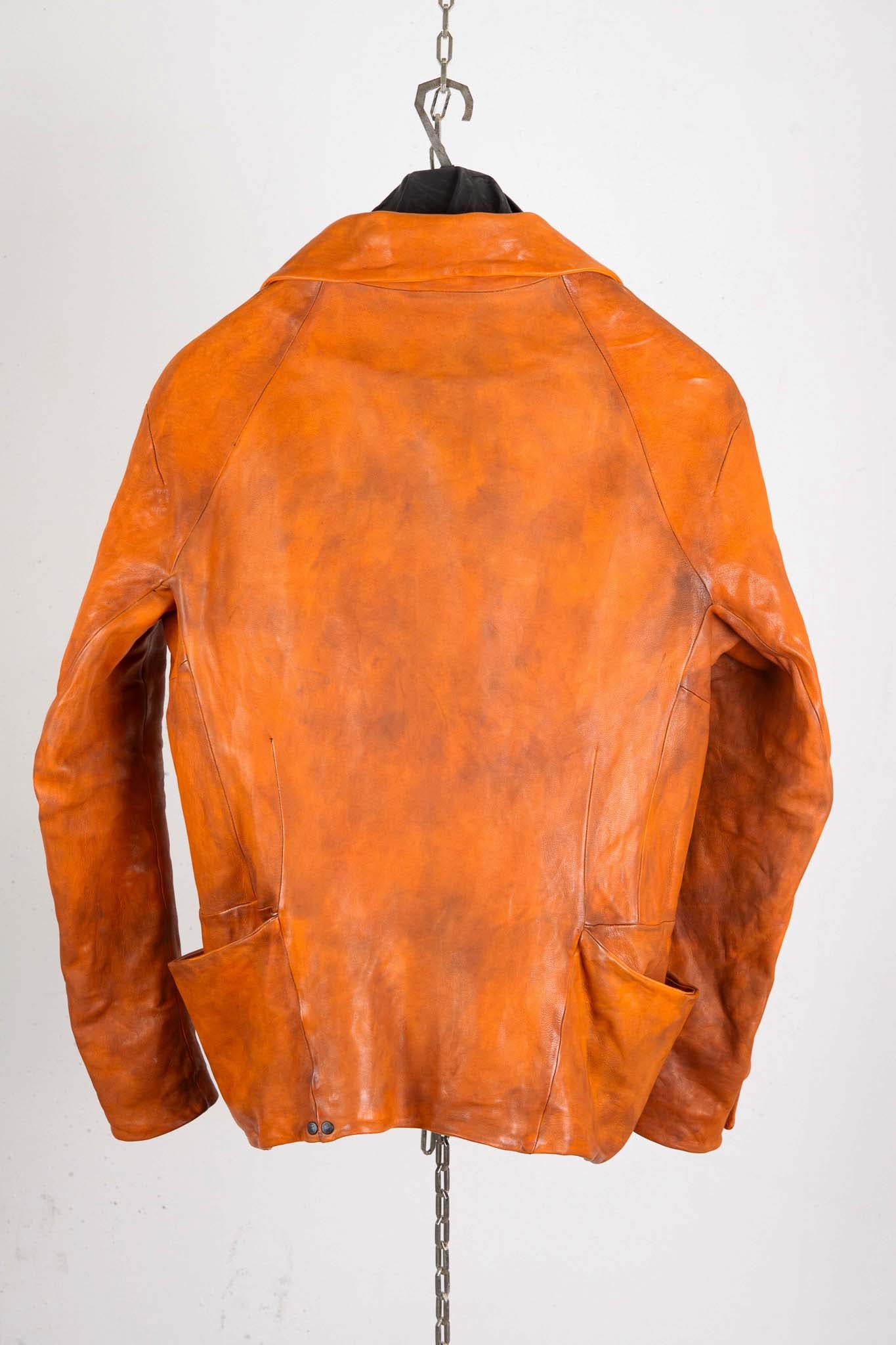 HEAVY WEIGHT SHEEP LEATHER SHIRT COLLAR JACKET JJ-5B LINED
