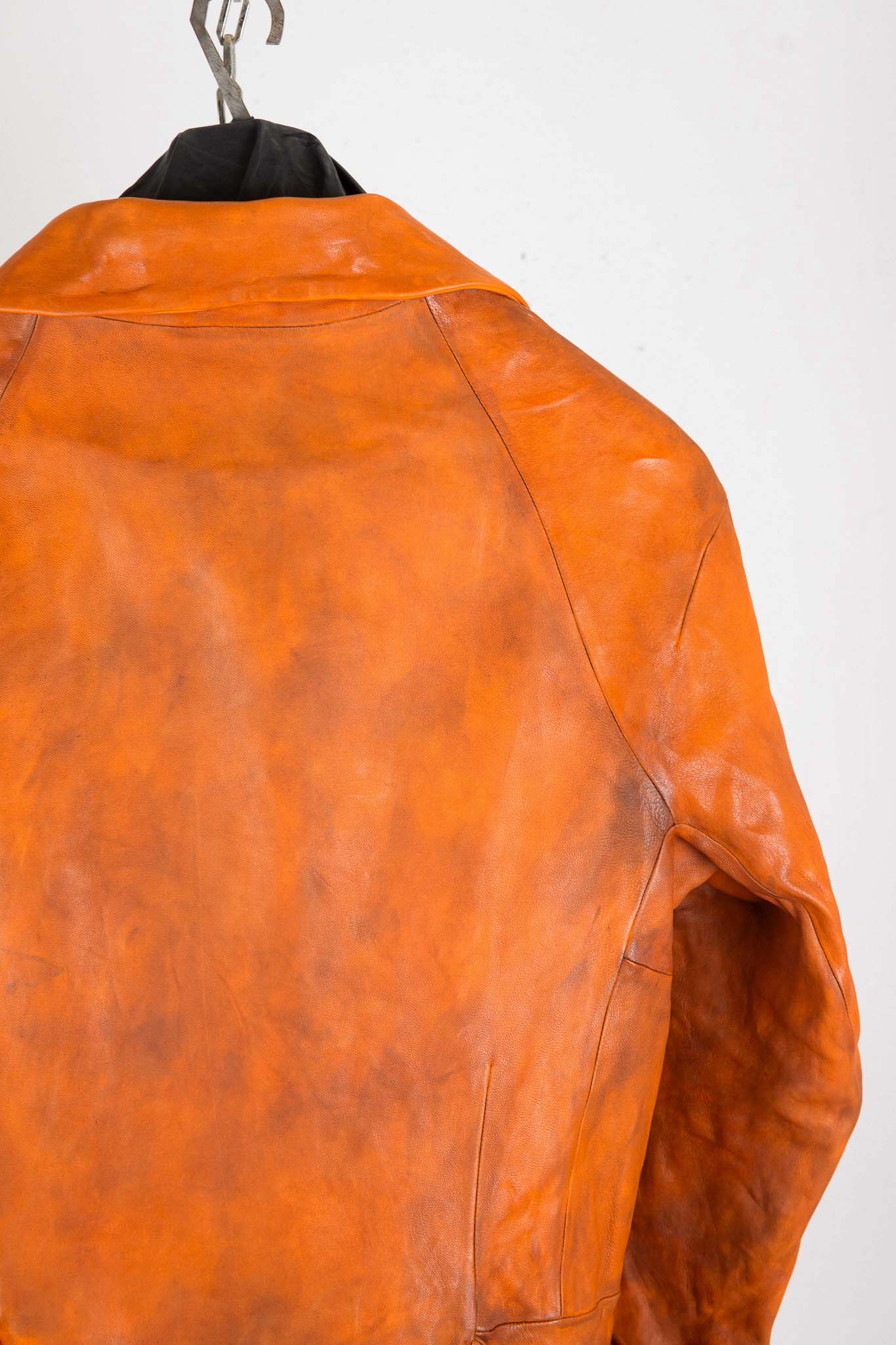 HEAVY WEIGHT SHEEP LEATHER SHIRT COLLAR JACKET JJ-5B LINED