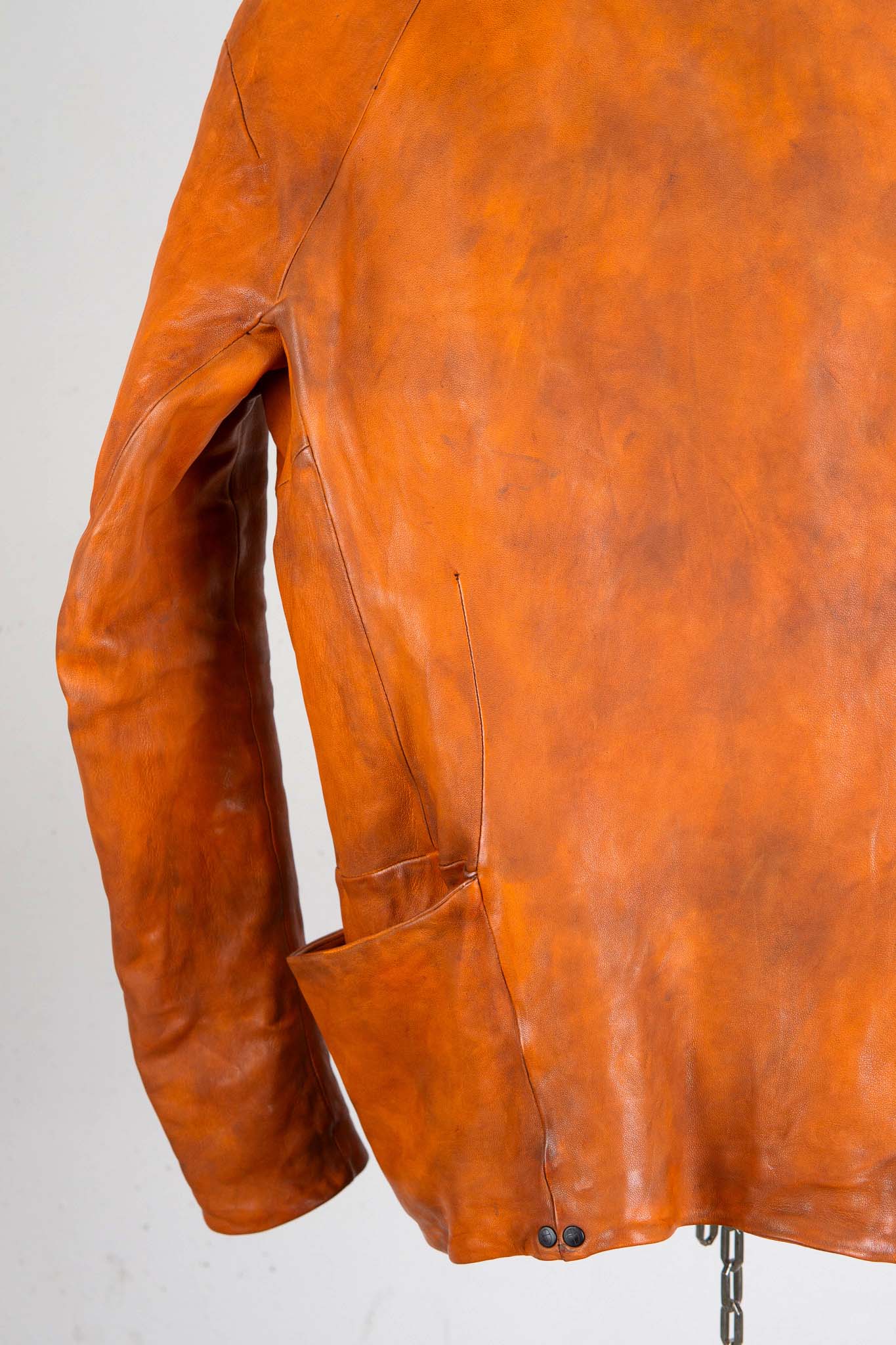HEAVY WEIGHT SHEEP LEATHER SHIRT COLLAR JACKET JJ-5B LINED