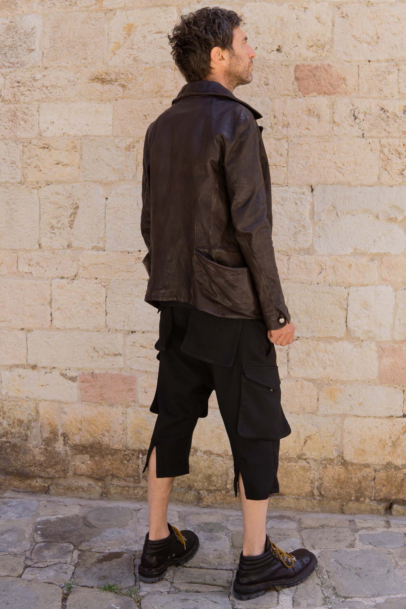 HEAVY WEIGHT SHEEP LEATHER SHIRT COLLAR JACKET JJ-5B LINED