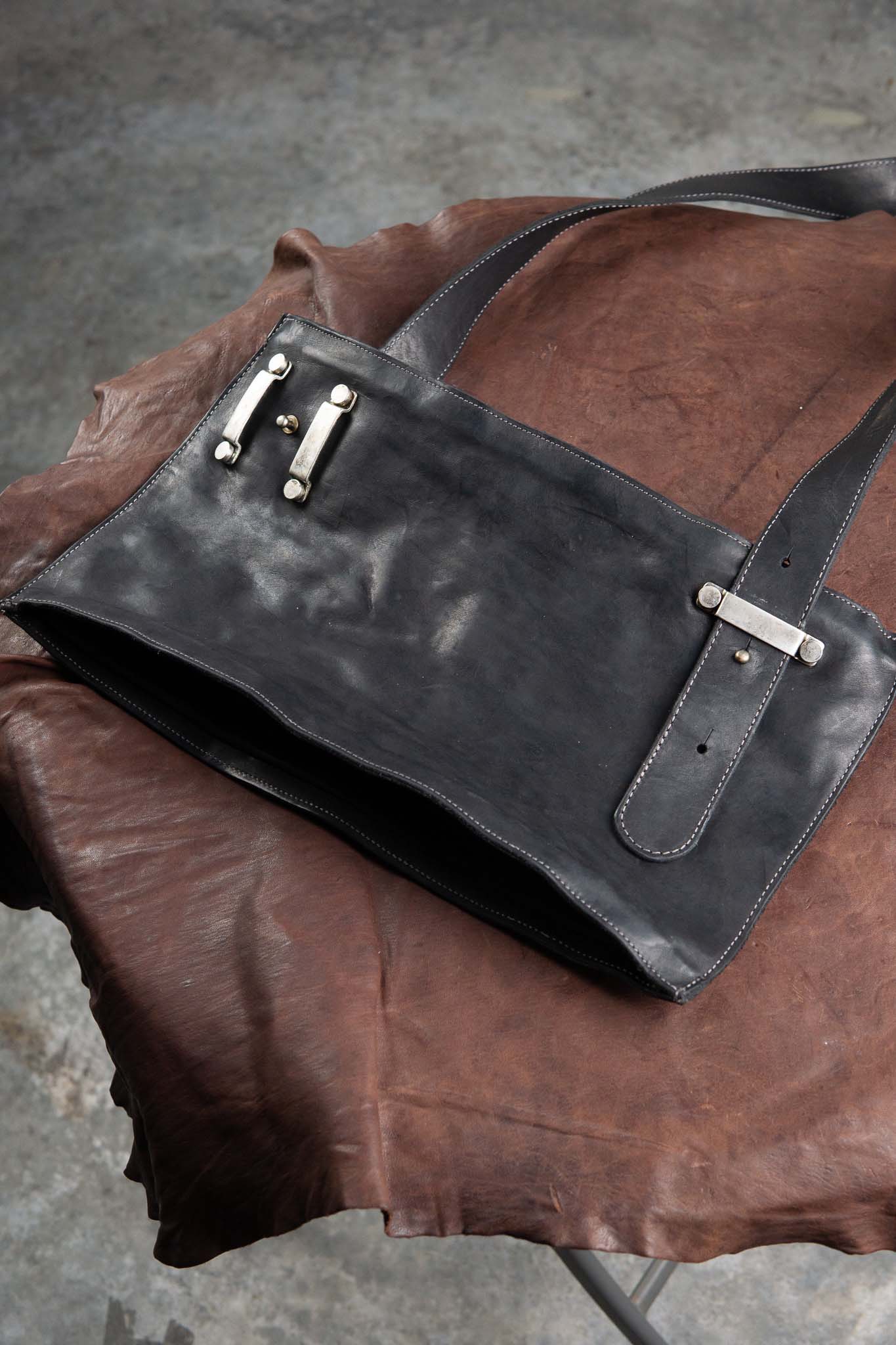 CALF SHOULDER LEATHER BAG 2WAY FRAT BAG FB-1