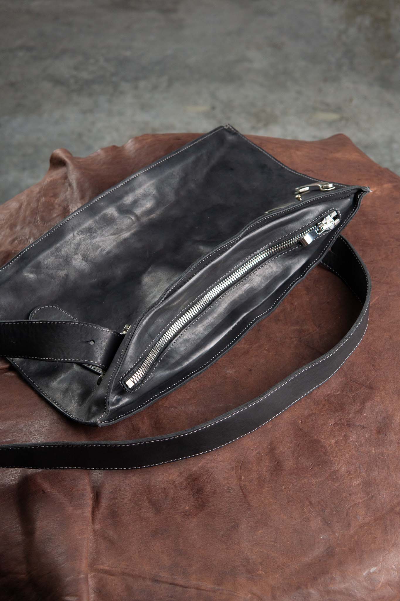 CALF SHOULDER LEATHER BAG 2WAY FRAT BAG FB-1