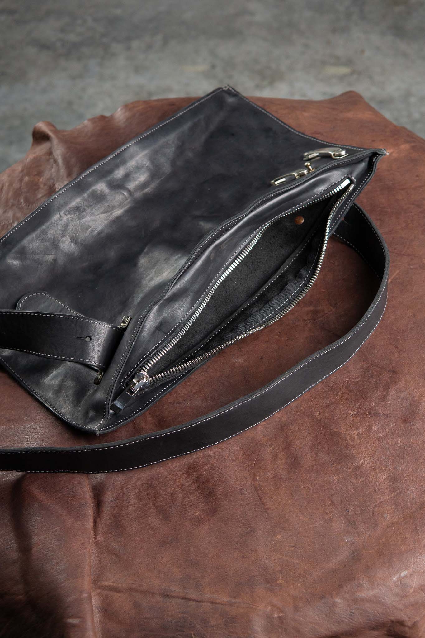 CALF SHOULDER LEATHER BAG 2WAY FRAT BAG FB-1