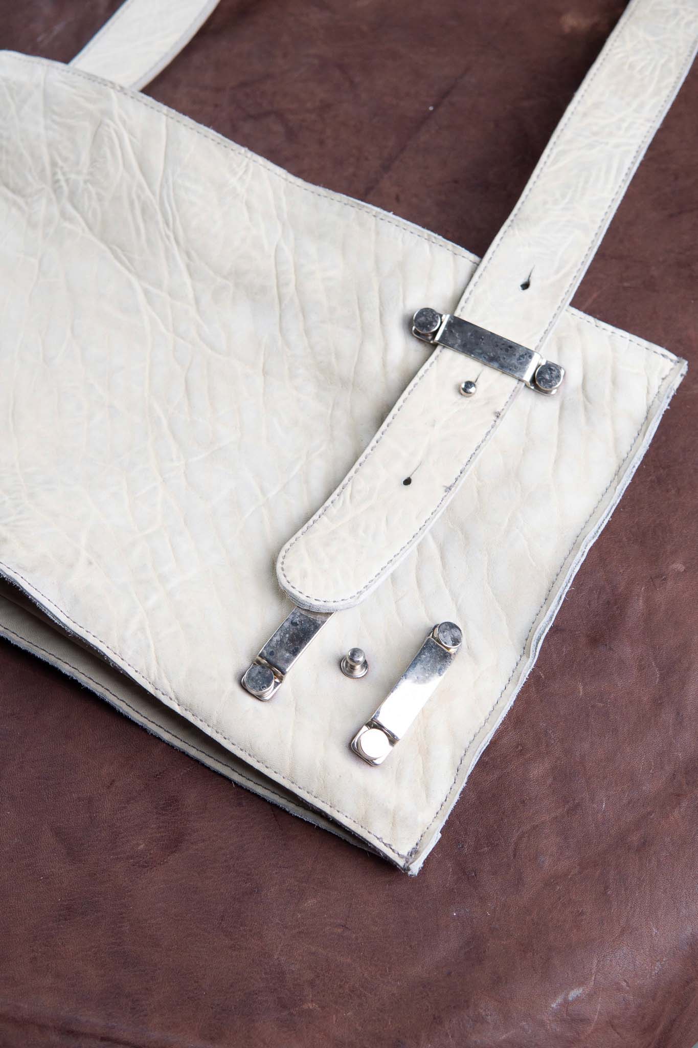 HORSE RG WHITE LEATHER BAG 2WAY FRAT BAG FB-1