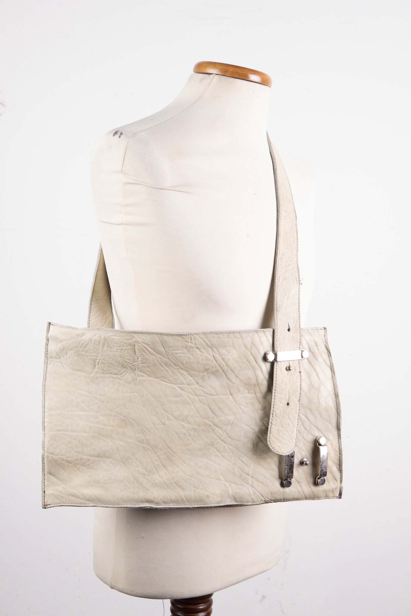 HORSE RG WHITE LEATHER BAG 2WAY FRAT BAG FB-1