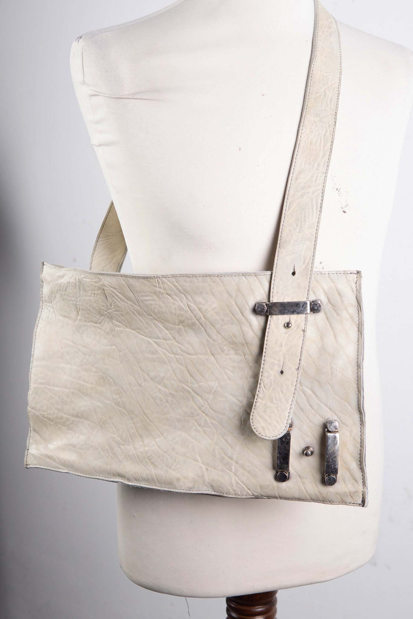HORSE RG WHITE LEATHER BAG 2WAY FRAT BAG FB-1