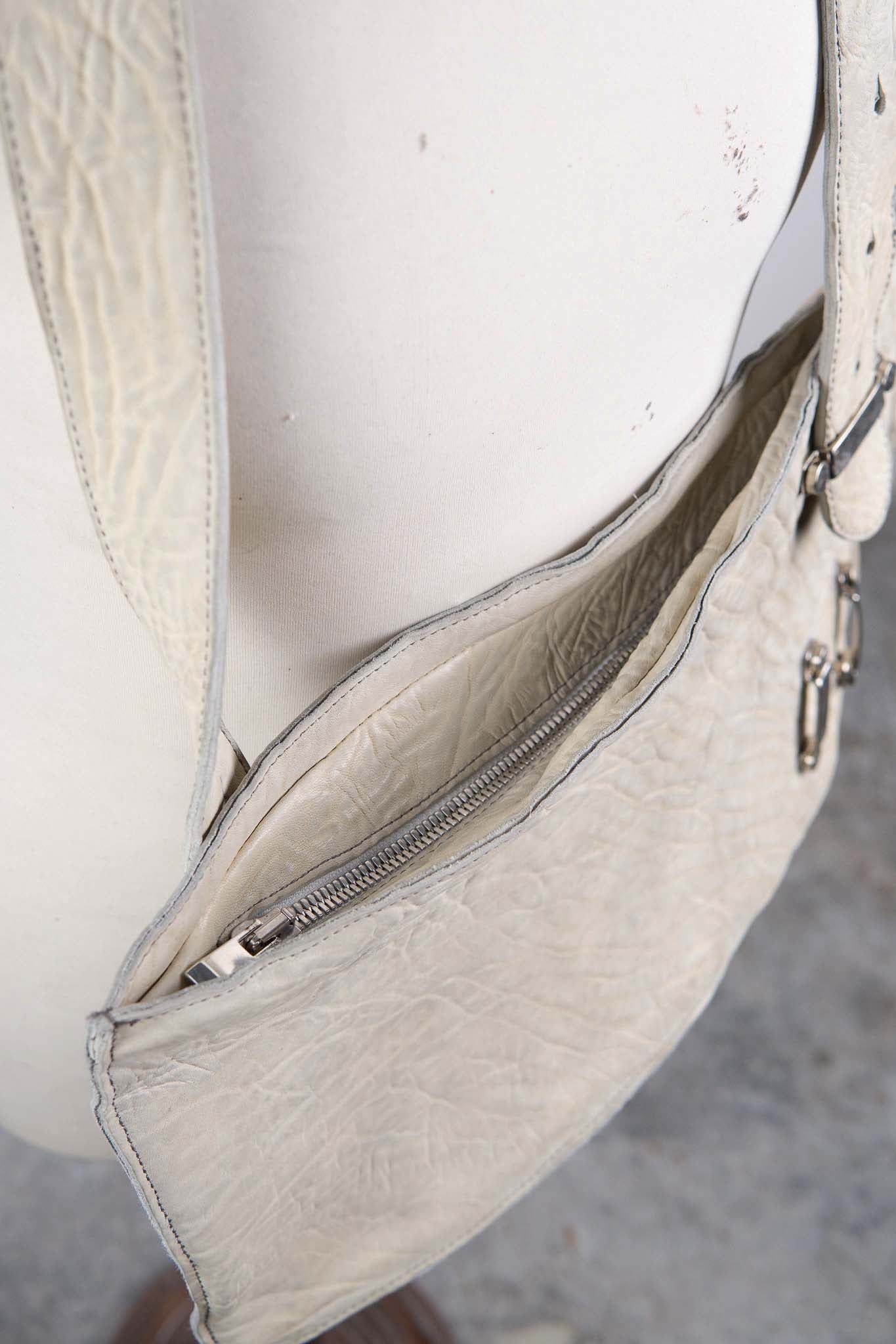 HORSE RG WHITE LEATHER BAG 2WAY FRAT BAG FB-1