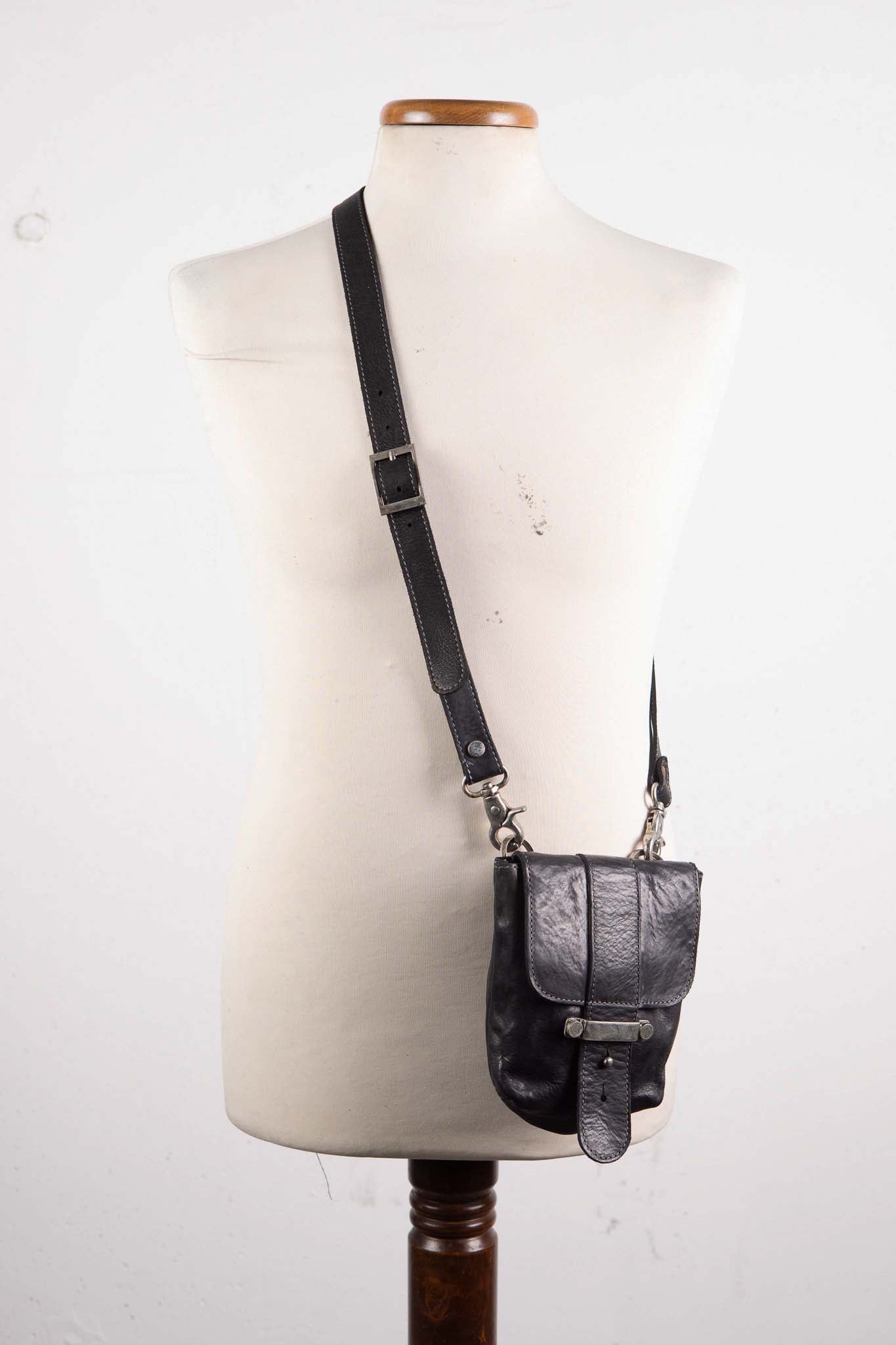 CALF SHOULDER LEATHER 2WAY POUCH MM-7