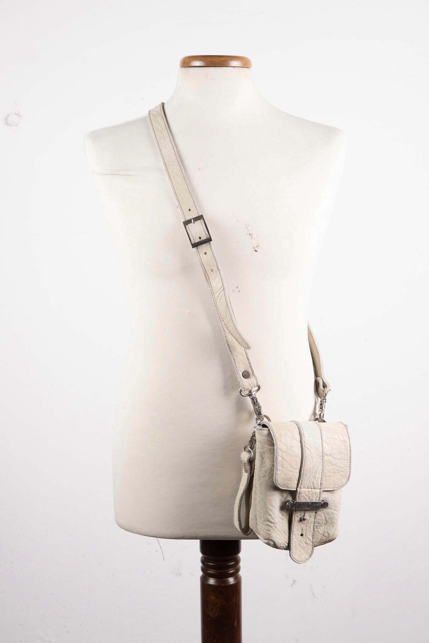 HORSE RG WHITE LEATHER 2WAY POUCH MM-7