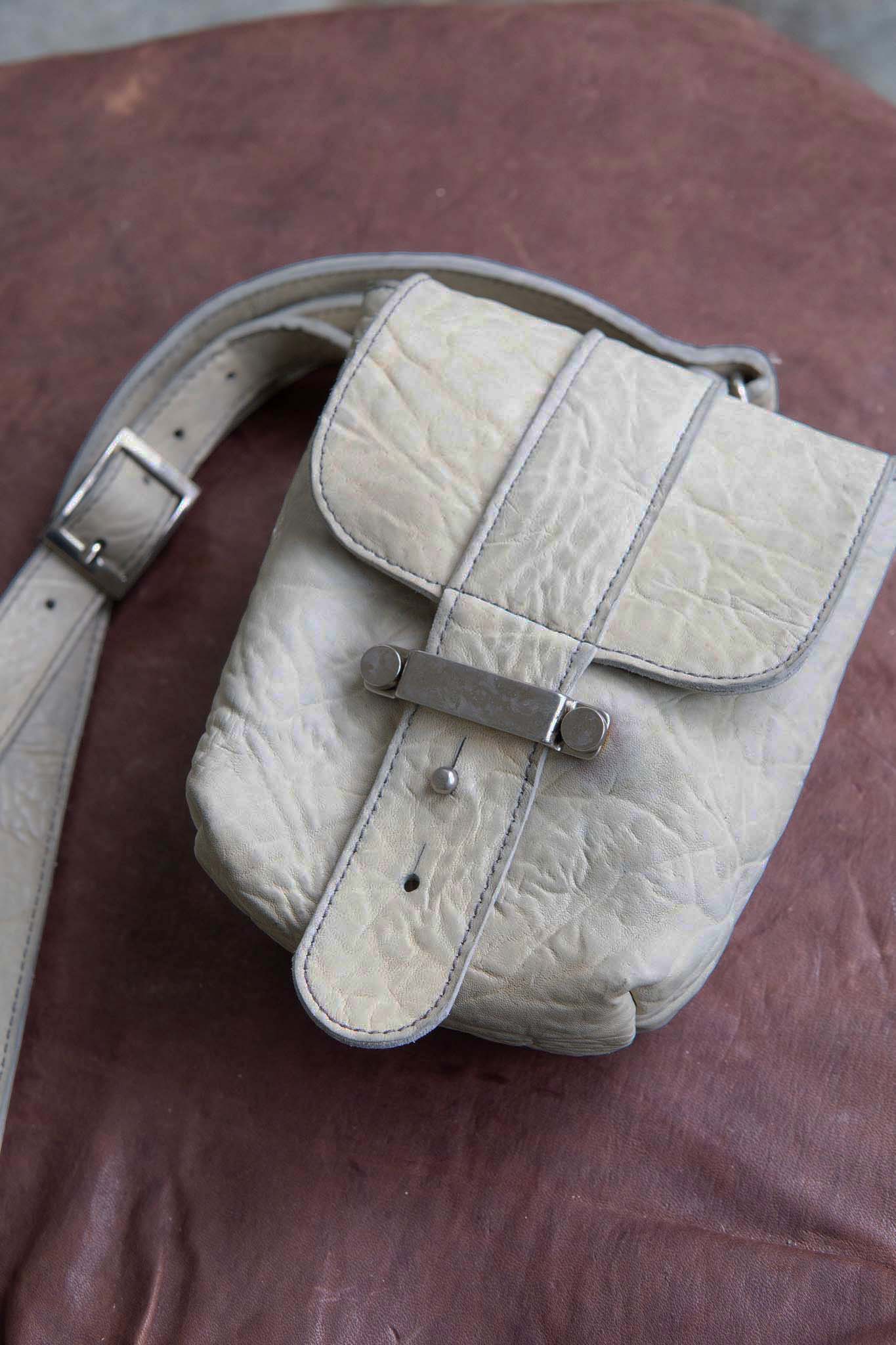 HORSE RG WHITE LEATHER 2WAY POUCH MM-7