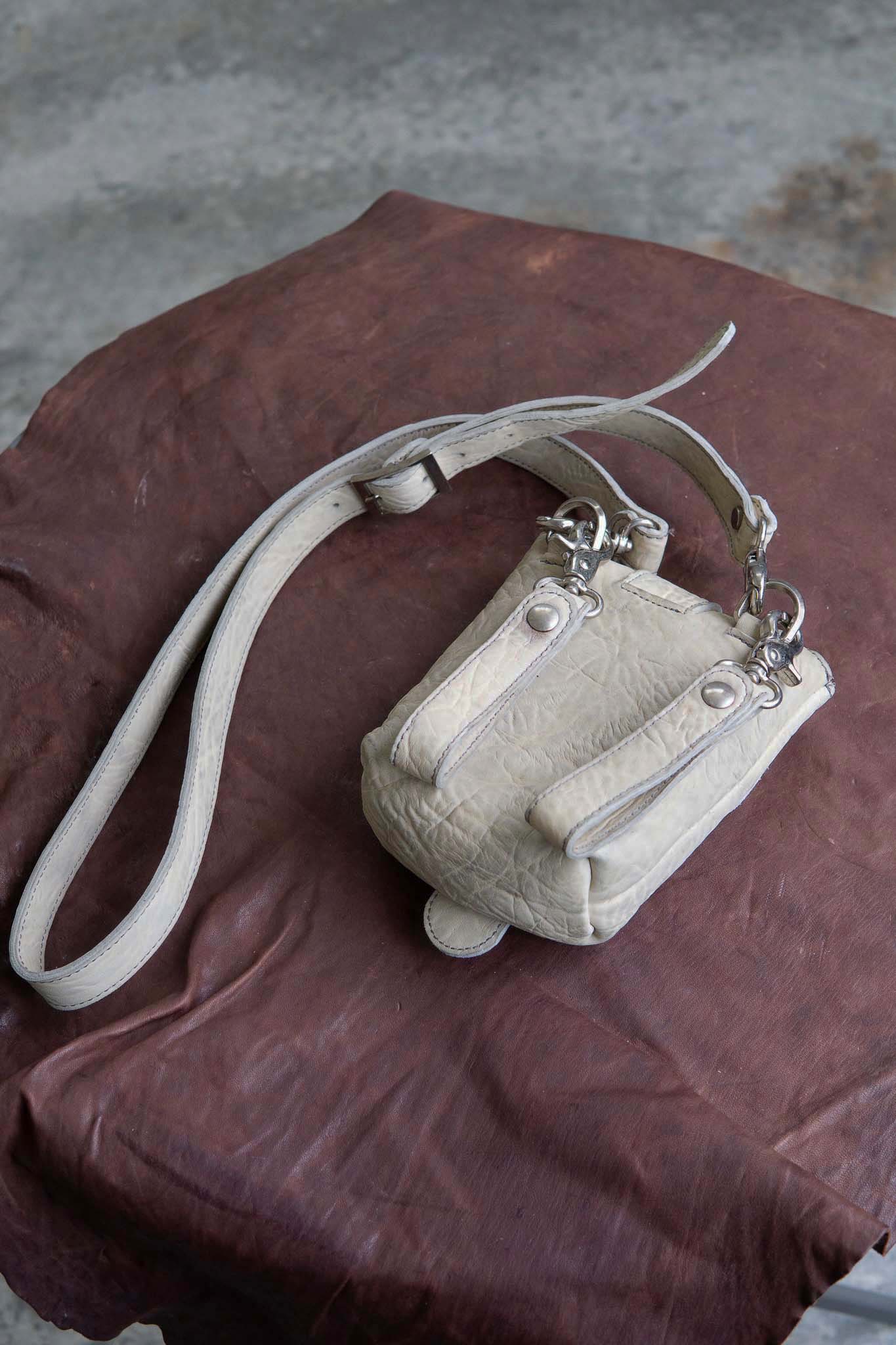 HORSE RG WHITE LEATHER 2WAY POUCH MM-7