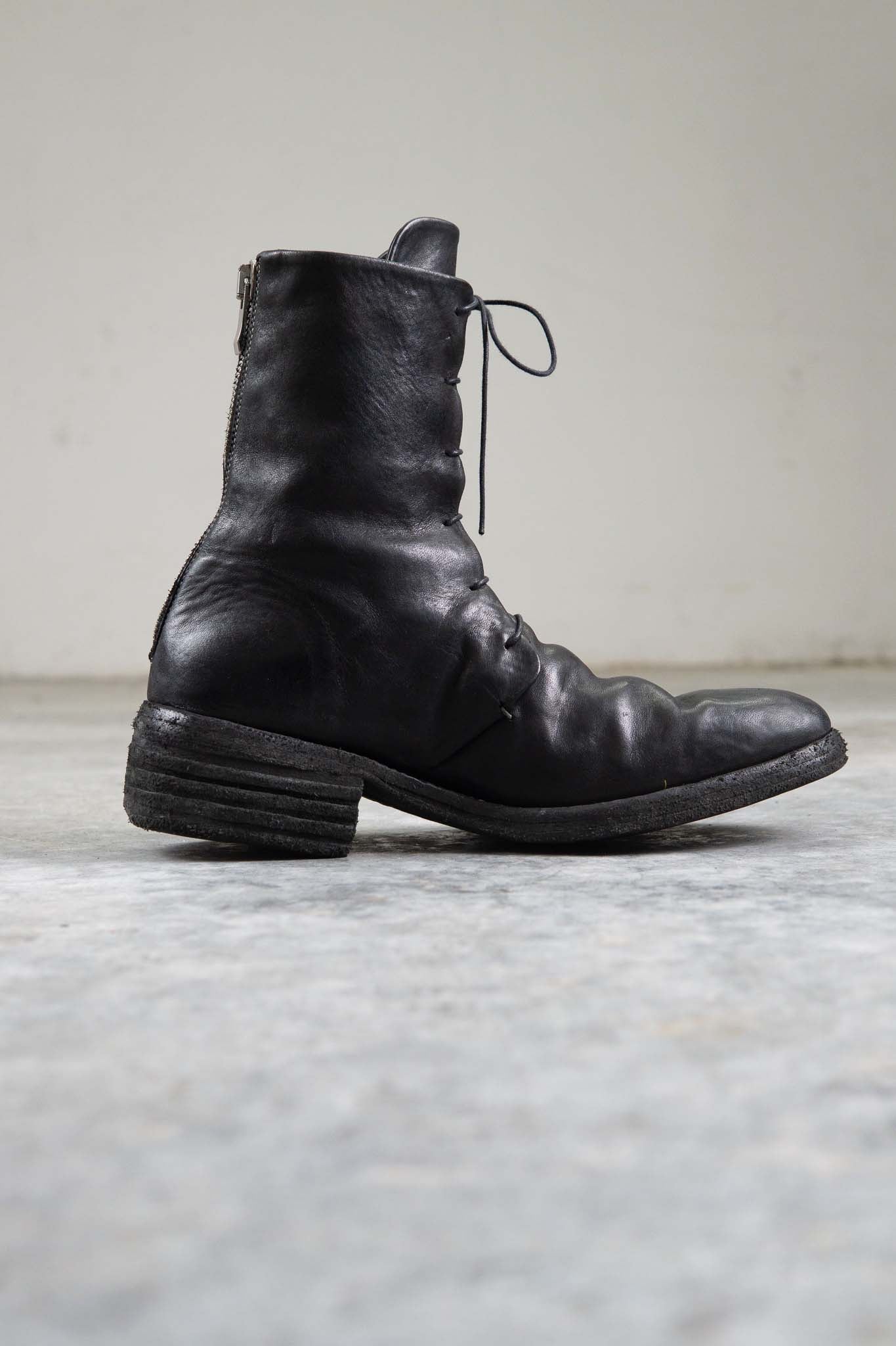 HORSE LEATHER BACK ZIP 6HOLES BZ-2 #2LEATHER SOLES        PIECE DYED