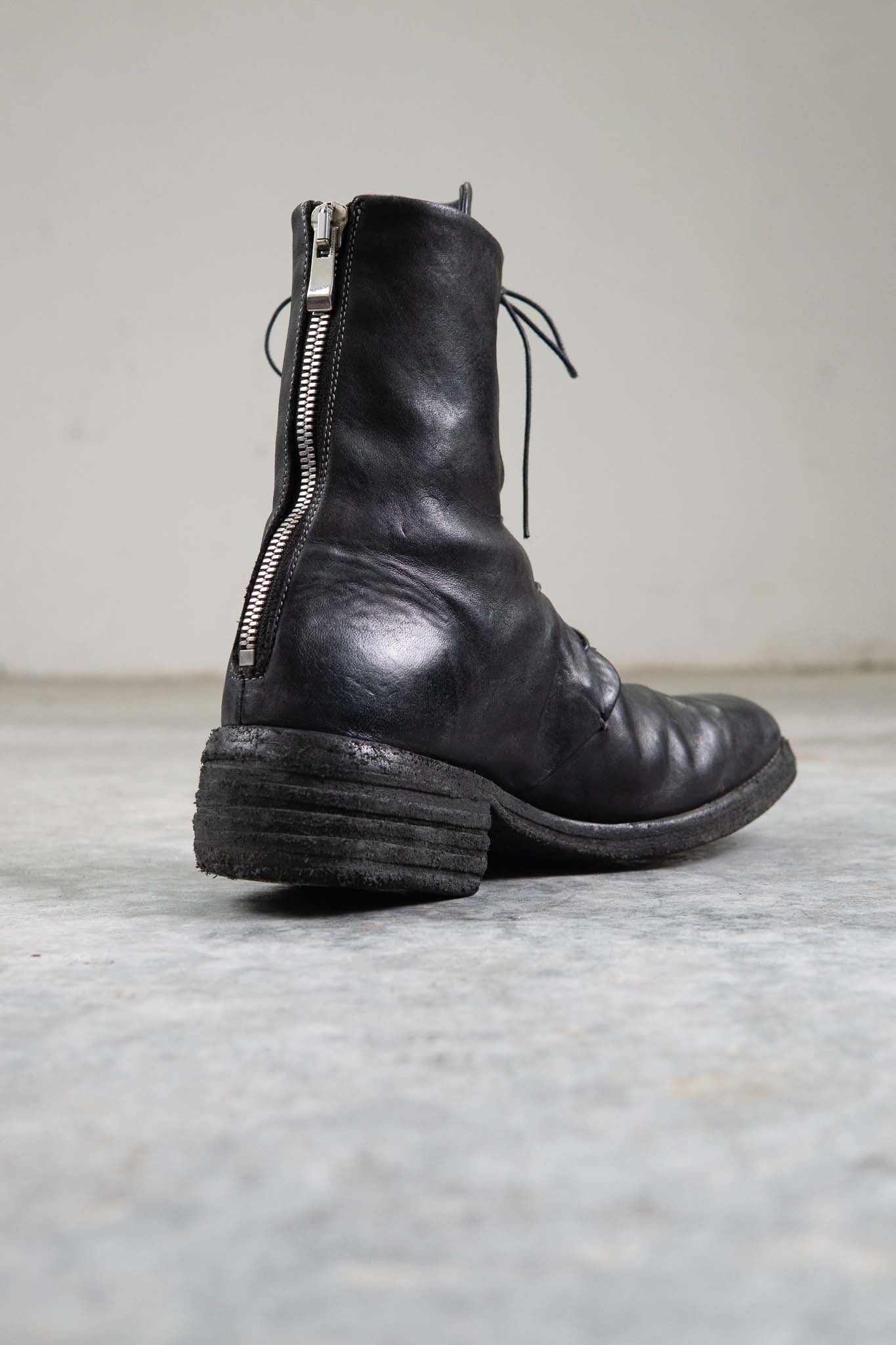 HORSE LEATHER BACK ZIP 6HOLES BZ-2 #2LEATHER SOLES        PIECE DYED