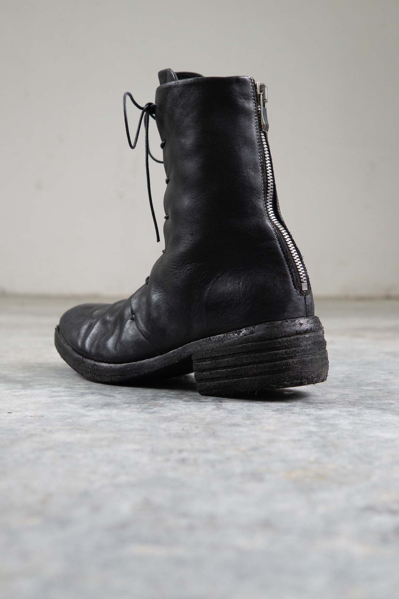 HORSE LEATHER BACK ZIP 6HOLES BZ-2 #2LEATHER SOLES        PIECE DYED