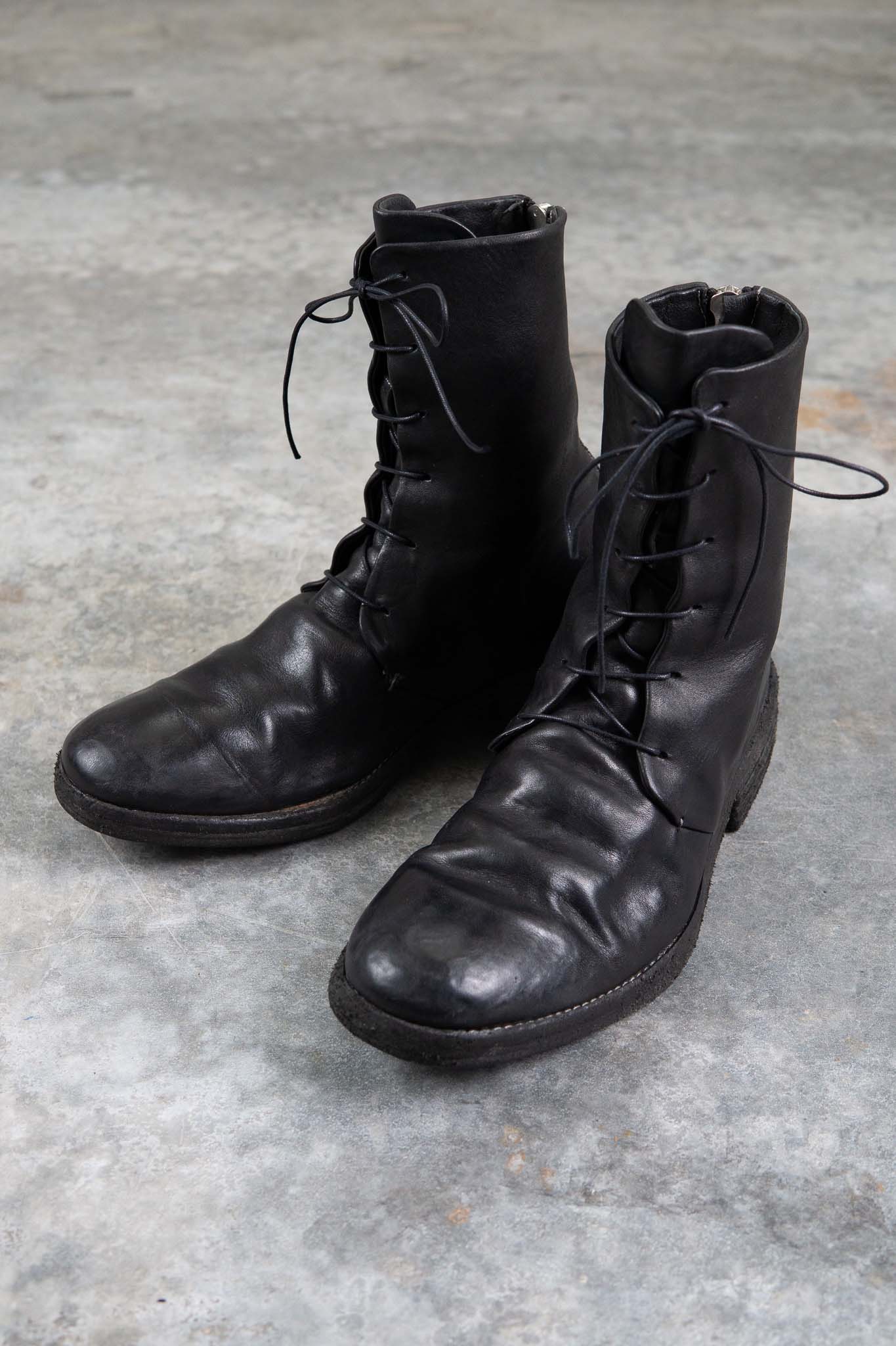 HORSE LEATHER BACK ZIP 6HOLES BZ-2 #2LEATHER SOLES        PIECE DYED