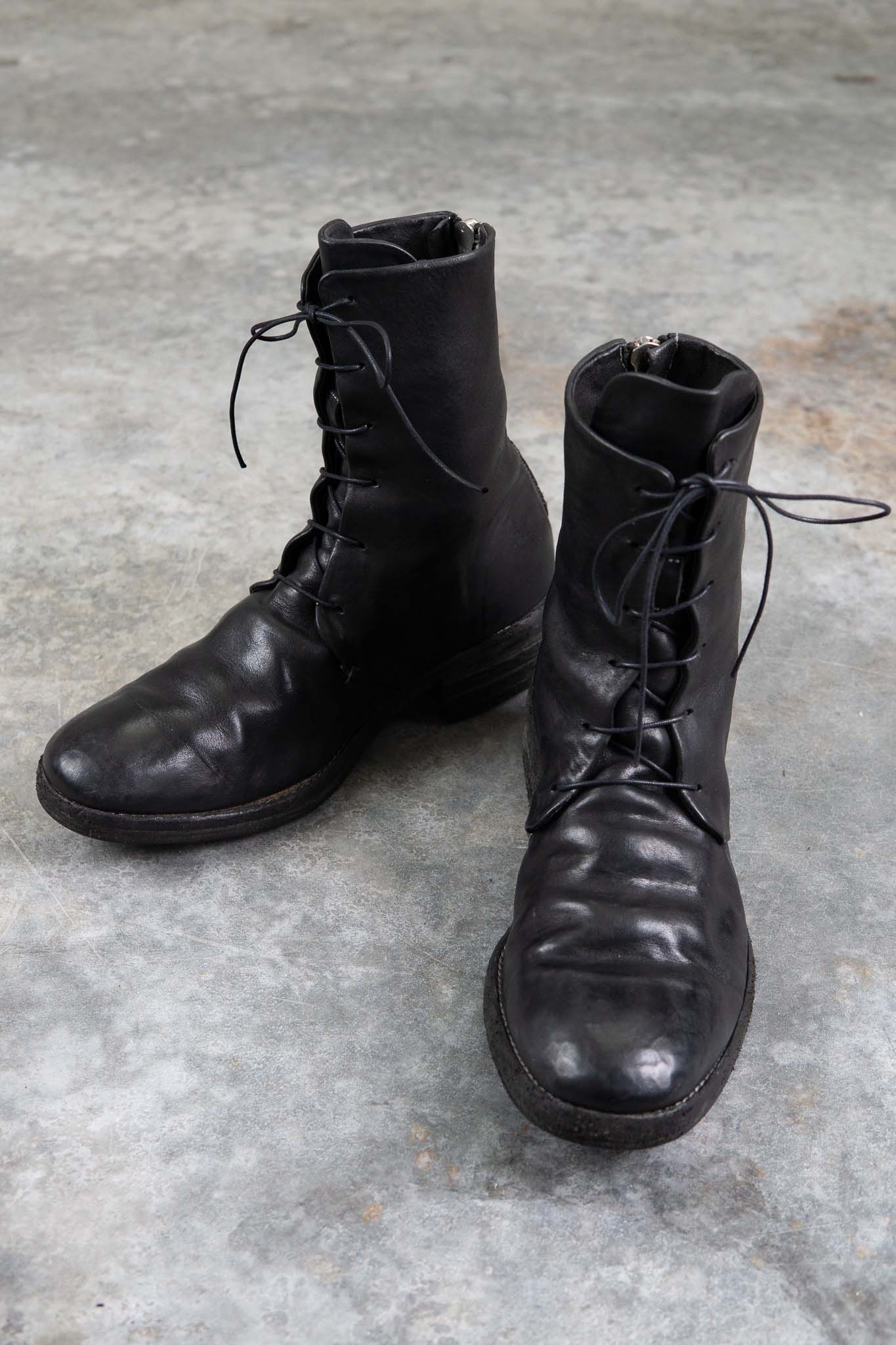 HORSE LEATHER BACK ZIP 6HOLES BZ-2 #2LEATHER SOLES        PIECE DYED