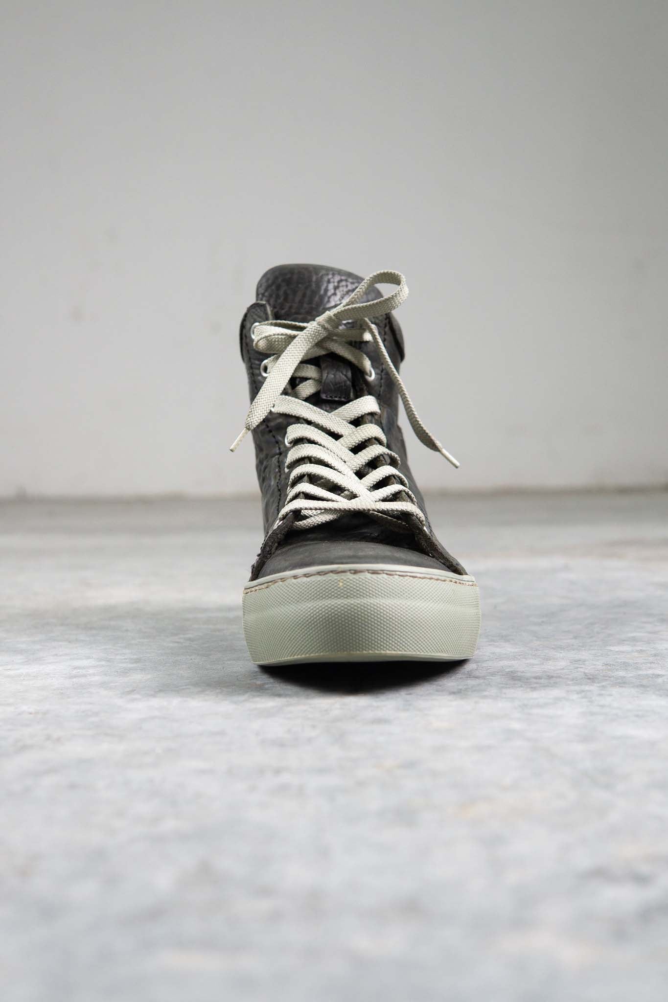 HORSE BUTT RG LEATHER SNEAKER SS-1H HIGH CUT WHITE HIGH RUBBER SOLES PIECE DYED